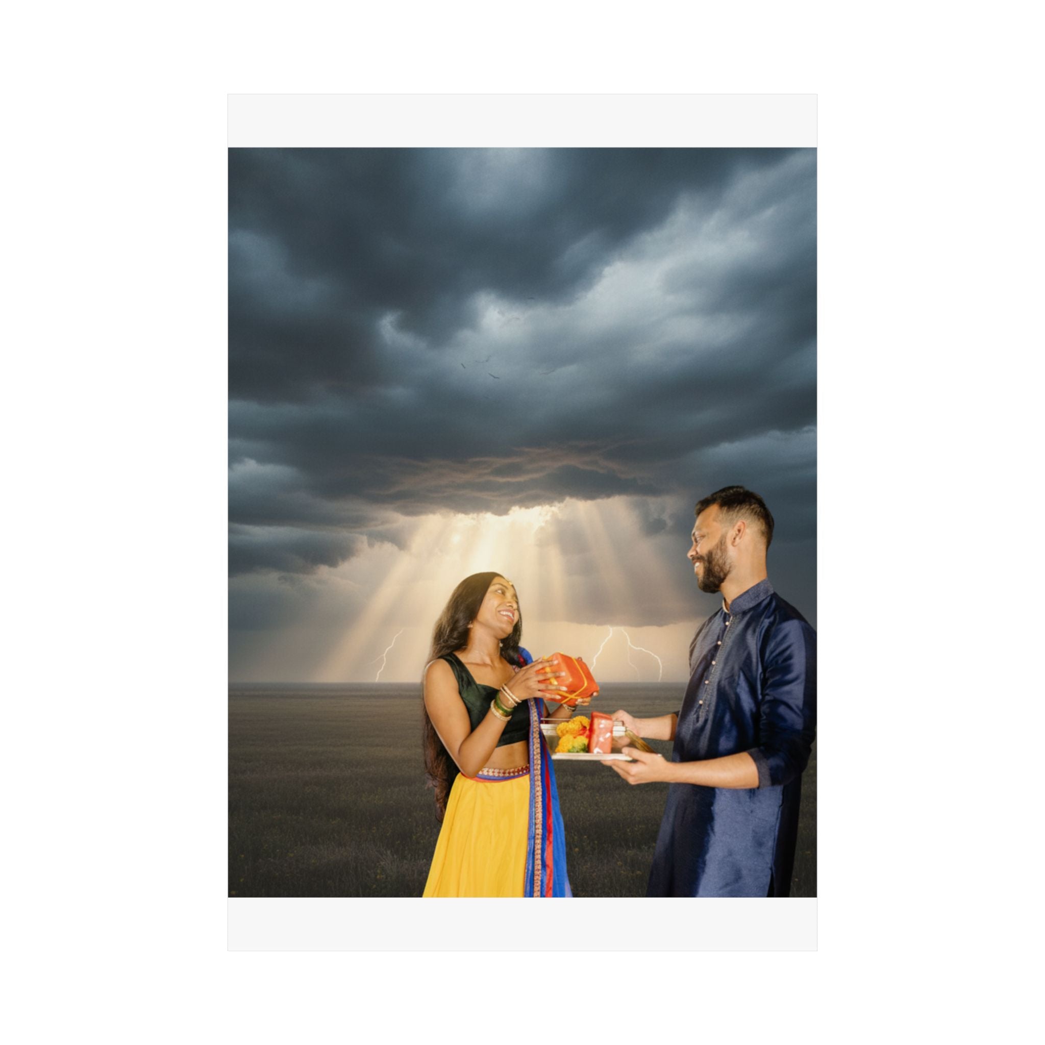 Dramatic Storm — Person — Matte Poster