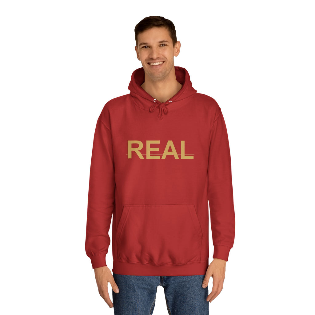 REAL Gold Block Letter Minimalist Statement Hoodie