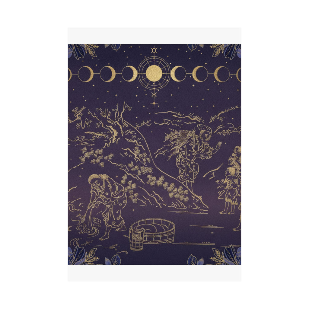 Celestial — Fagot–Gatherer Finds Boy With Sparrow — Matte Poster