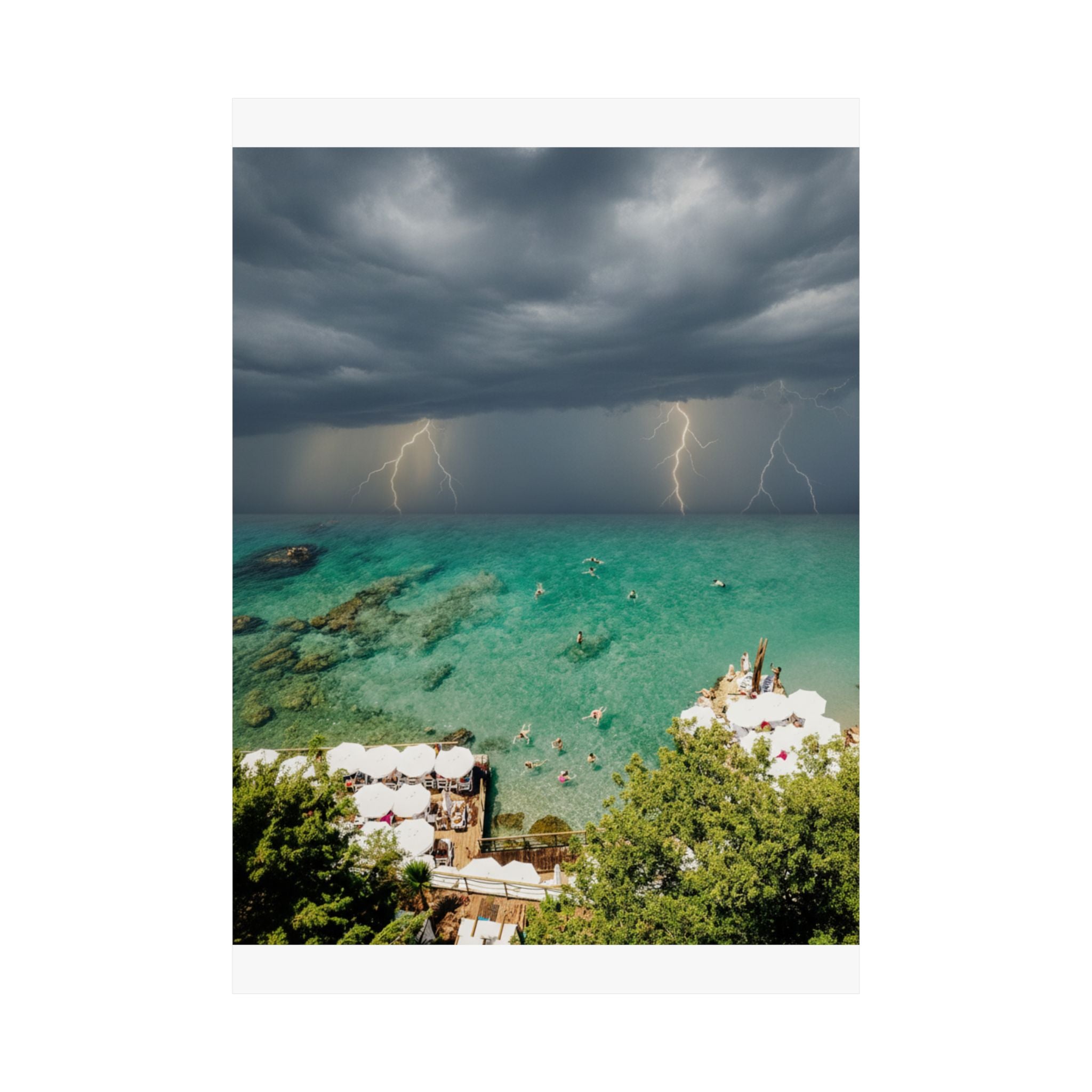 Dramatic Storm — Beach — Matte Poster