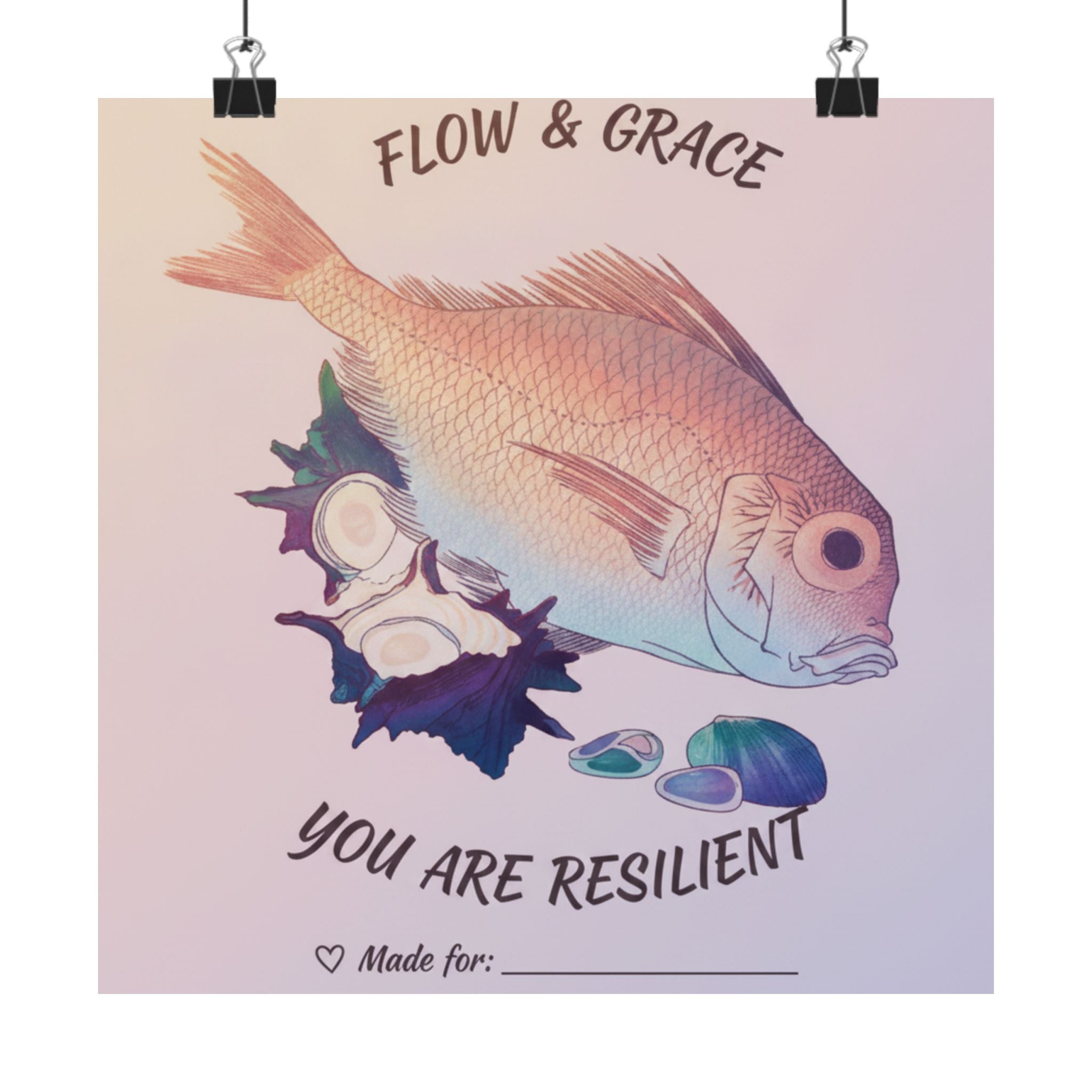 Affirmation — Tai Fish And Top-Shells — Matte Poster