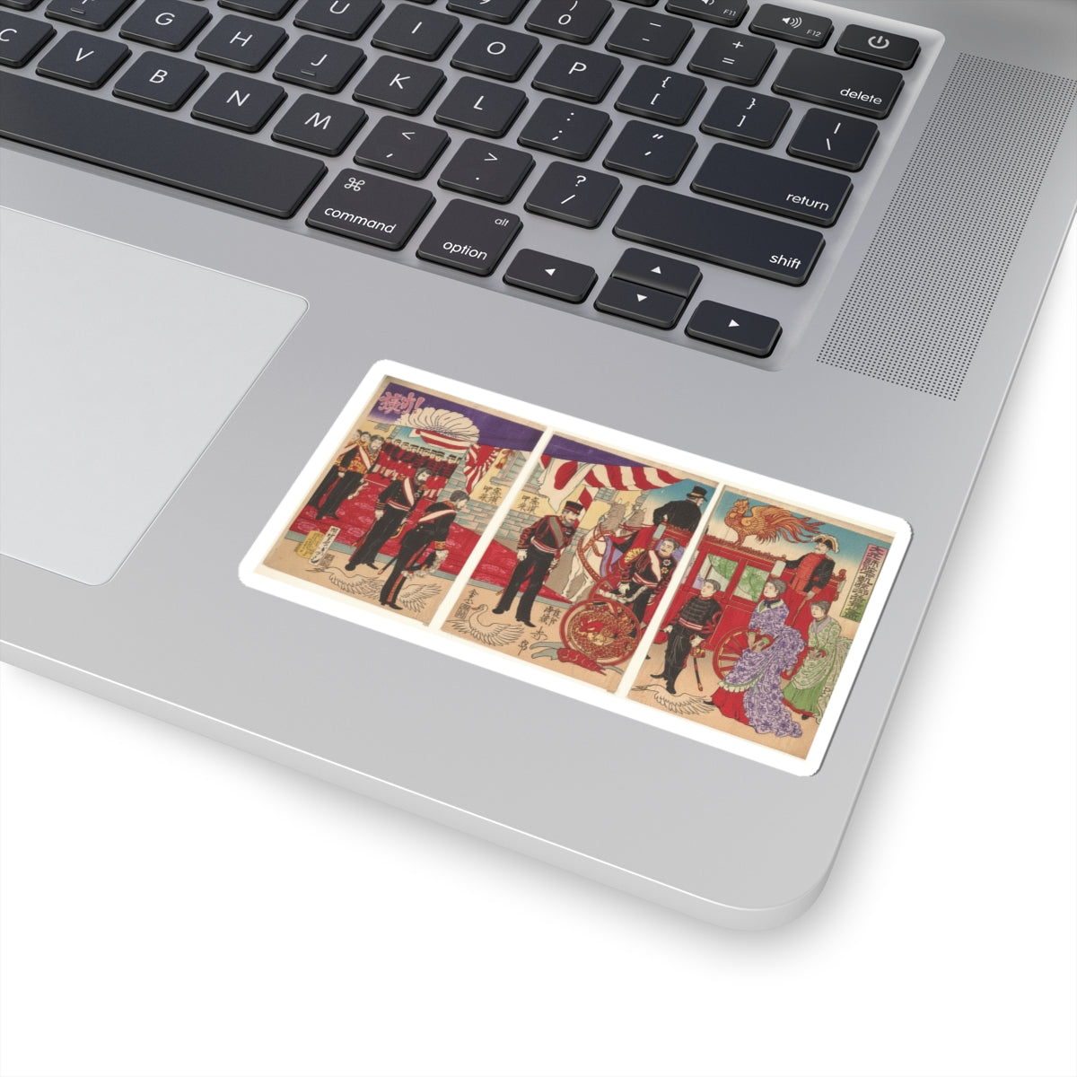 Japanese Street — Arrival Of The Emperor At Tokyo After The Victory (Russo-Japanese War) — Kiss-Cut Sticker