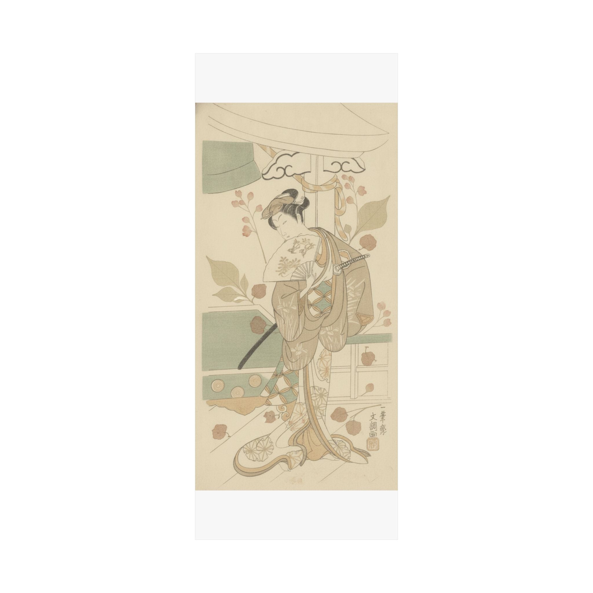 Botanical — The Actor Ichikawa Uzayemon Ix 1724–1785 In A Female Role — Matte Poster
