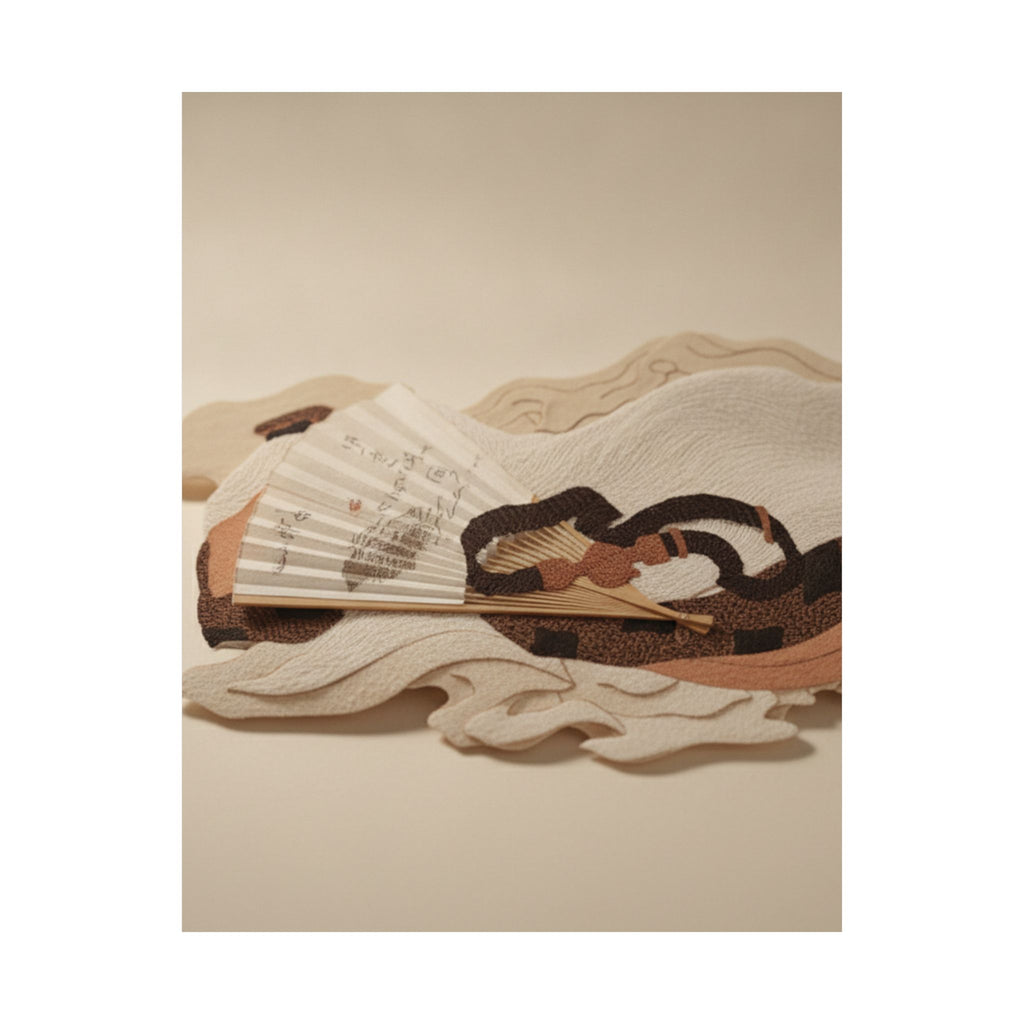 Product Marketing — Belt And Fan On A Piece Of Cloth — Matte Poster