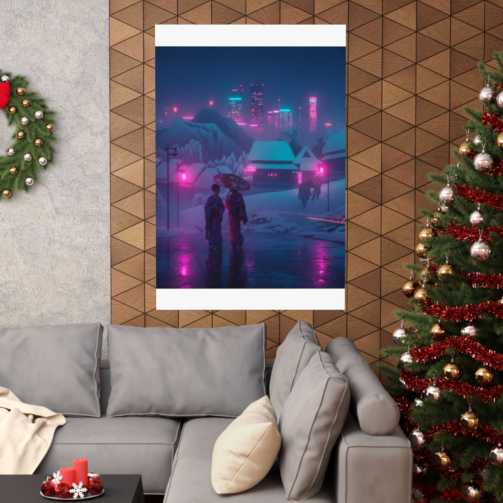 Neon Noir — Evening Snow — Matte Poster