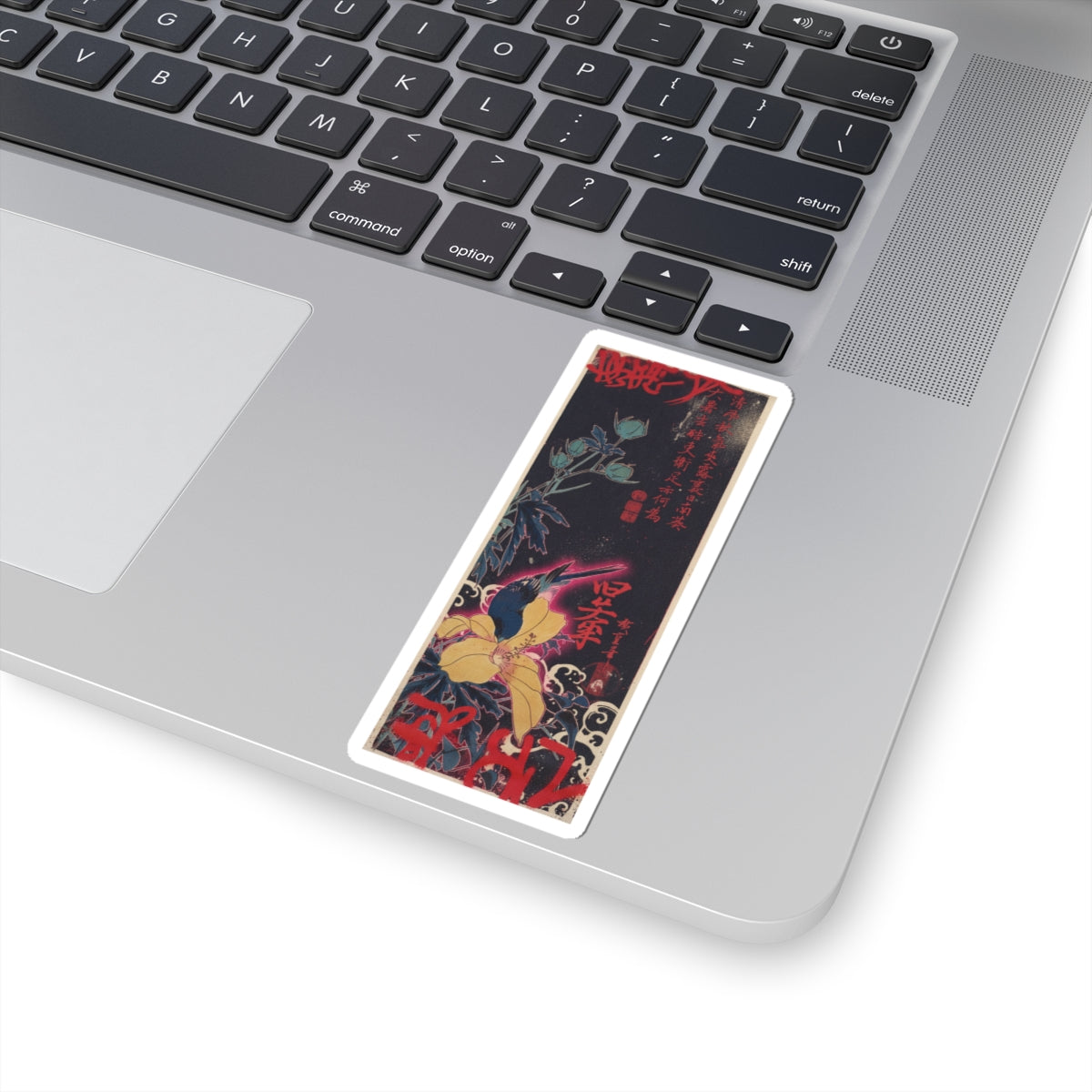 Japanese Street — Blue Bird — Kiss-Cut Sticker