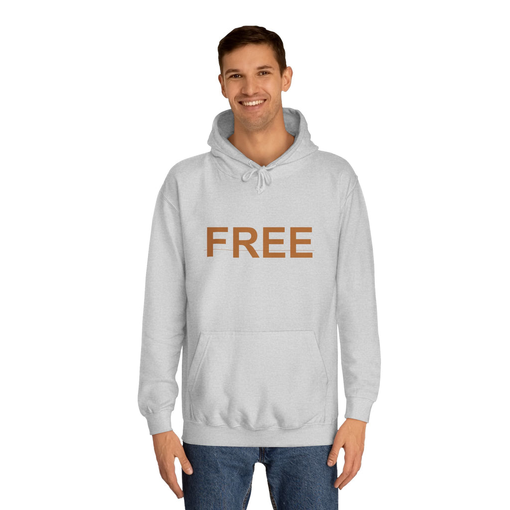 FREE Minimal Rust Lettering Statement Pullover Hoodie