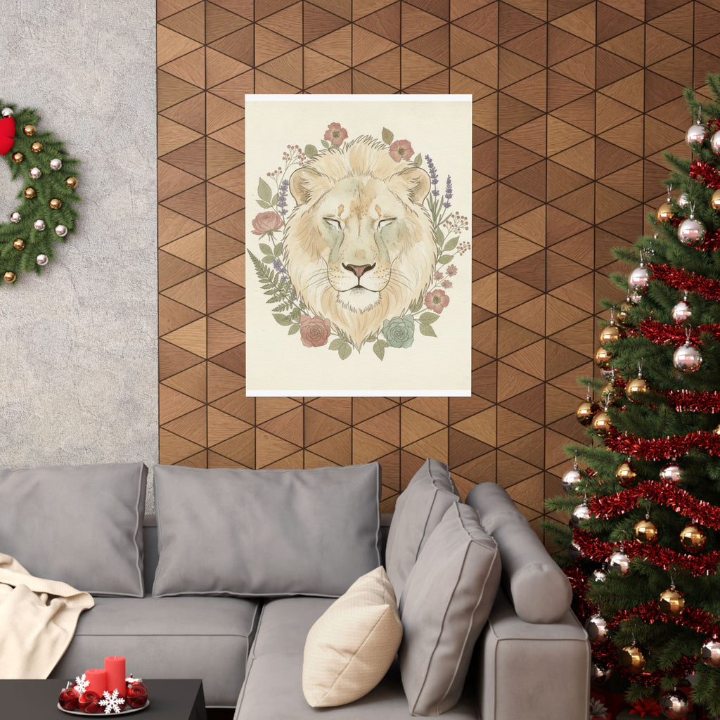 Botanical — Lion — Matte Poster