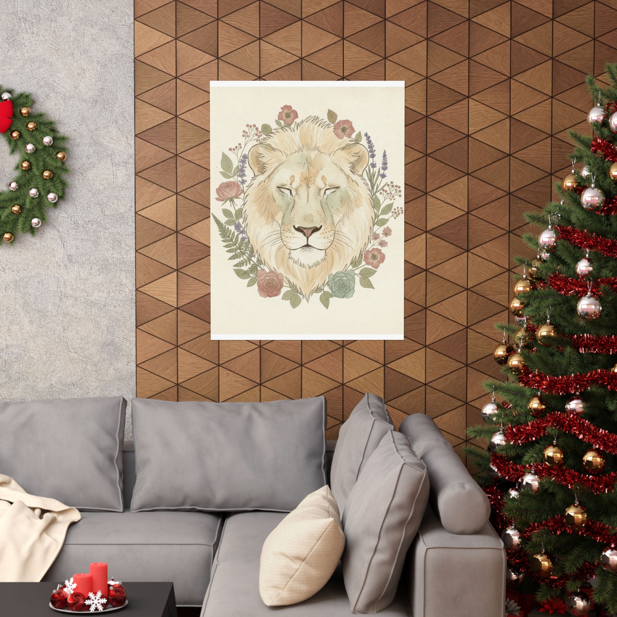 Botanical — Lion — Matte Poster