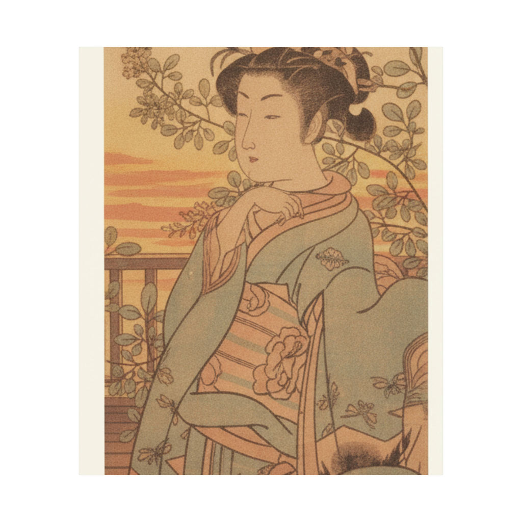 Southern Sunset — A Young Lady And Her Boy Servant — Matte Poster