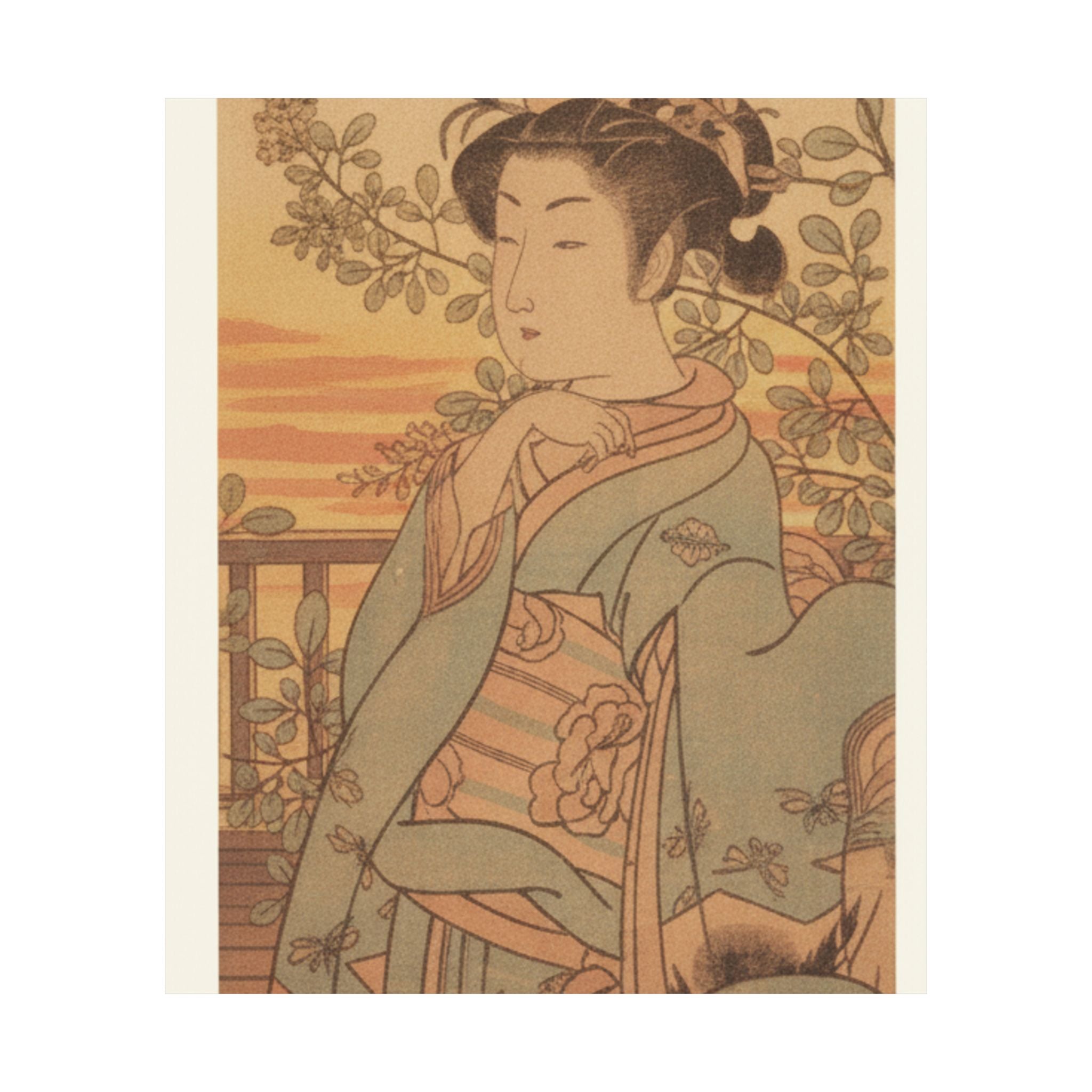 Southern Sunset — A Young Lady And Her Boy Servant — Matte Poster