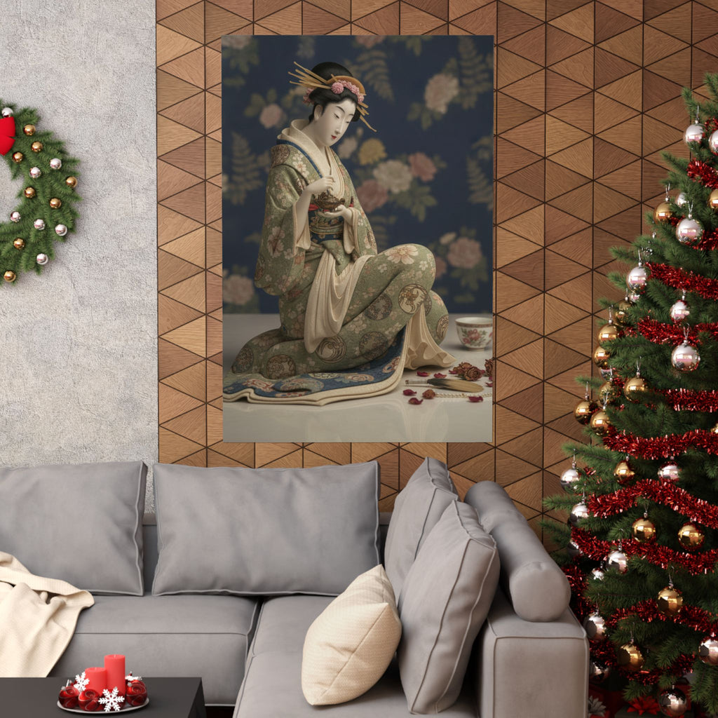 Product Marketing — Konosato Of Takeya Seated, Holding An Incense Burner — Matte Poster