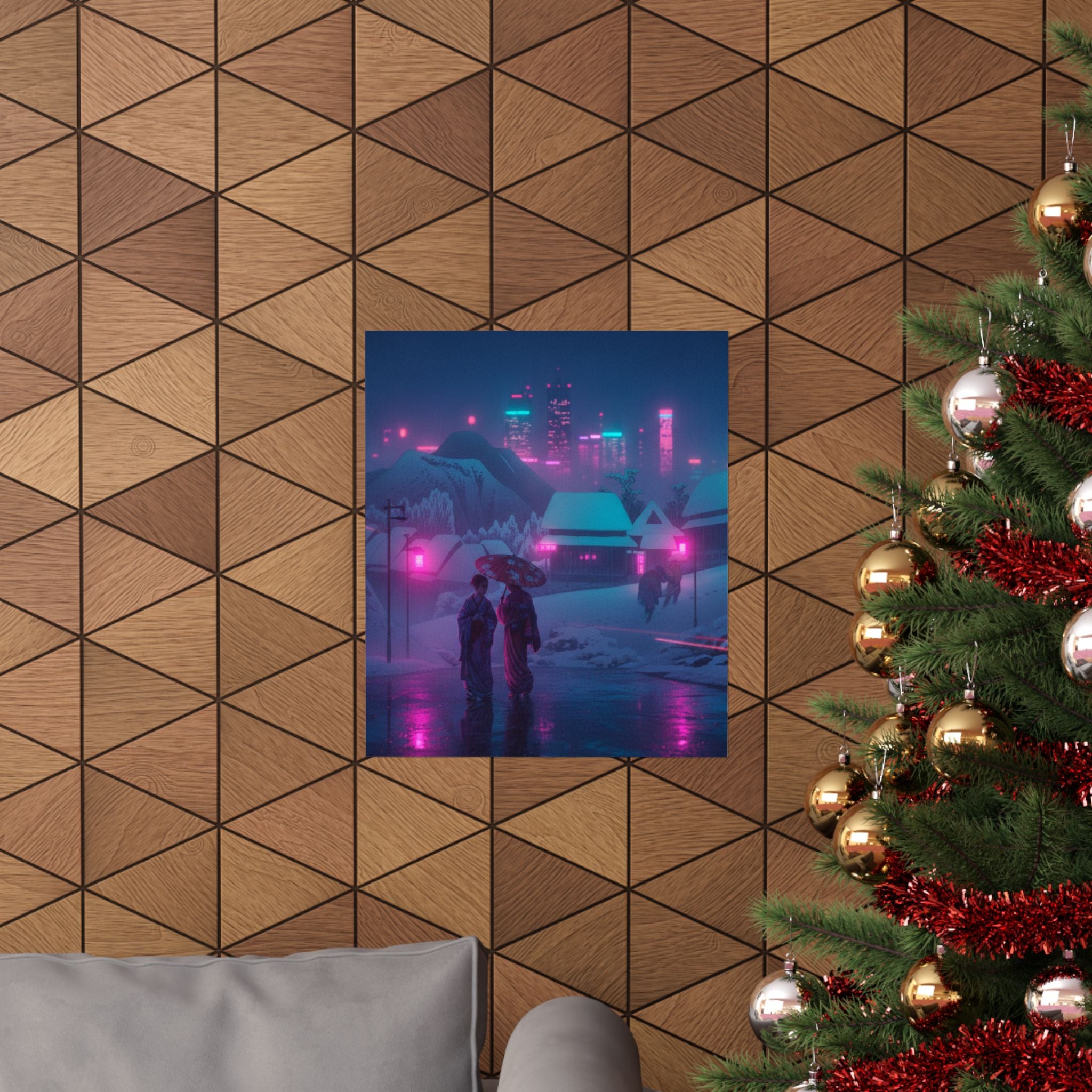 Neon Noir — Evening Snow — Matte Poster