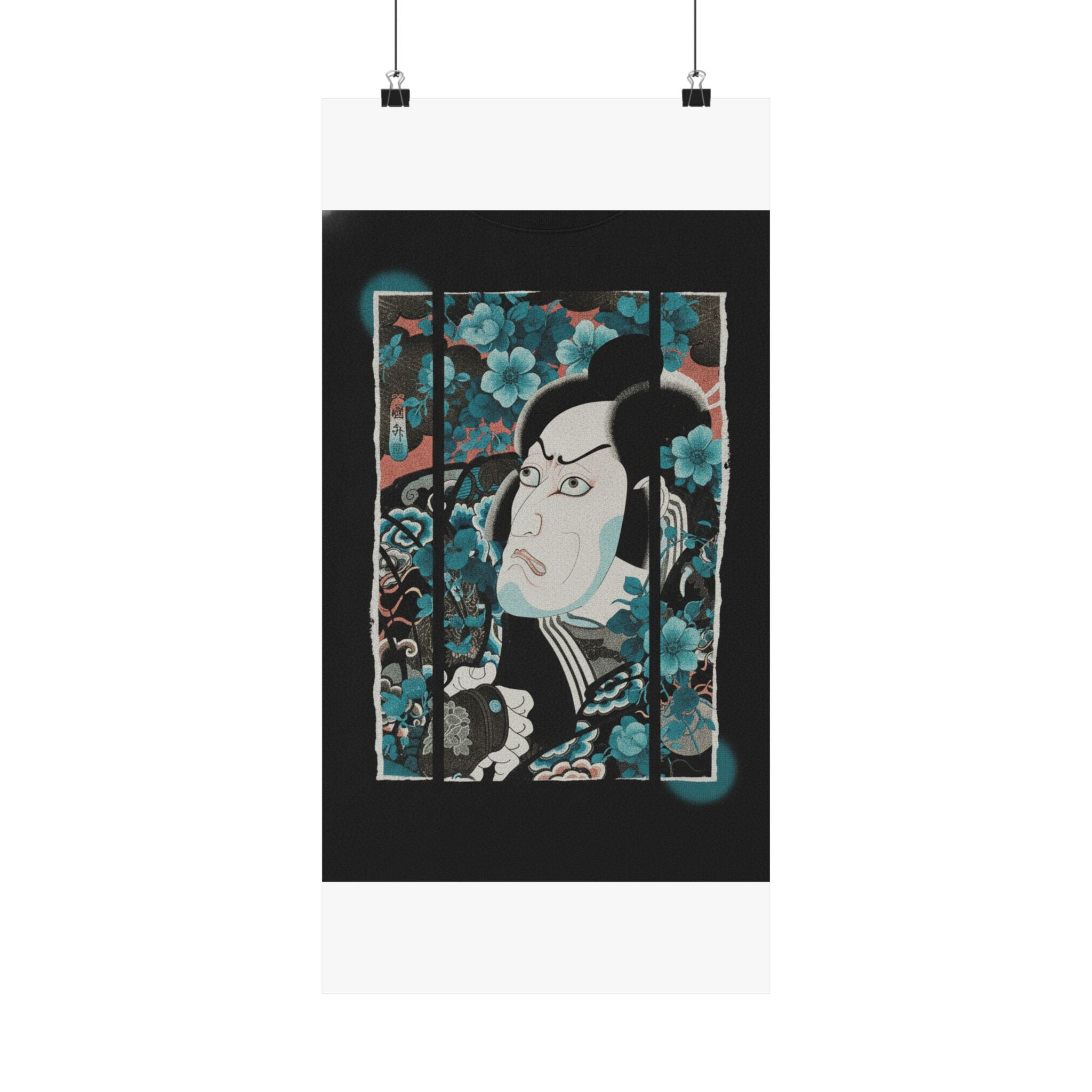 Streetwear Collage — Kabuki Actor Ichikawa Ebizō V As Kumagai Jirō Naozane — Matte Poster