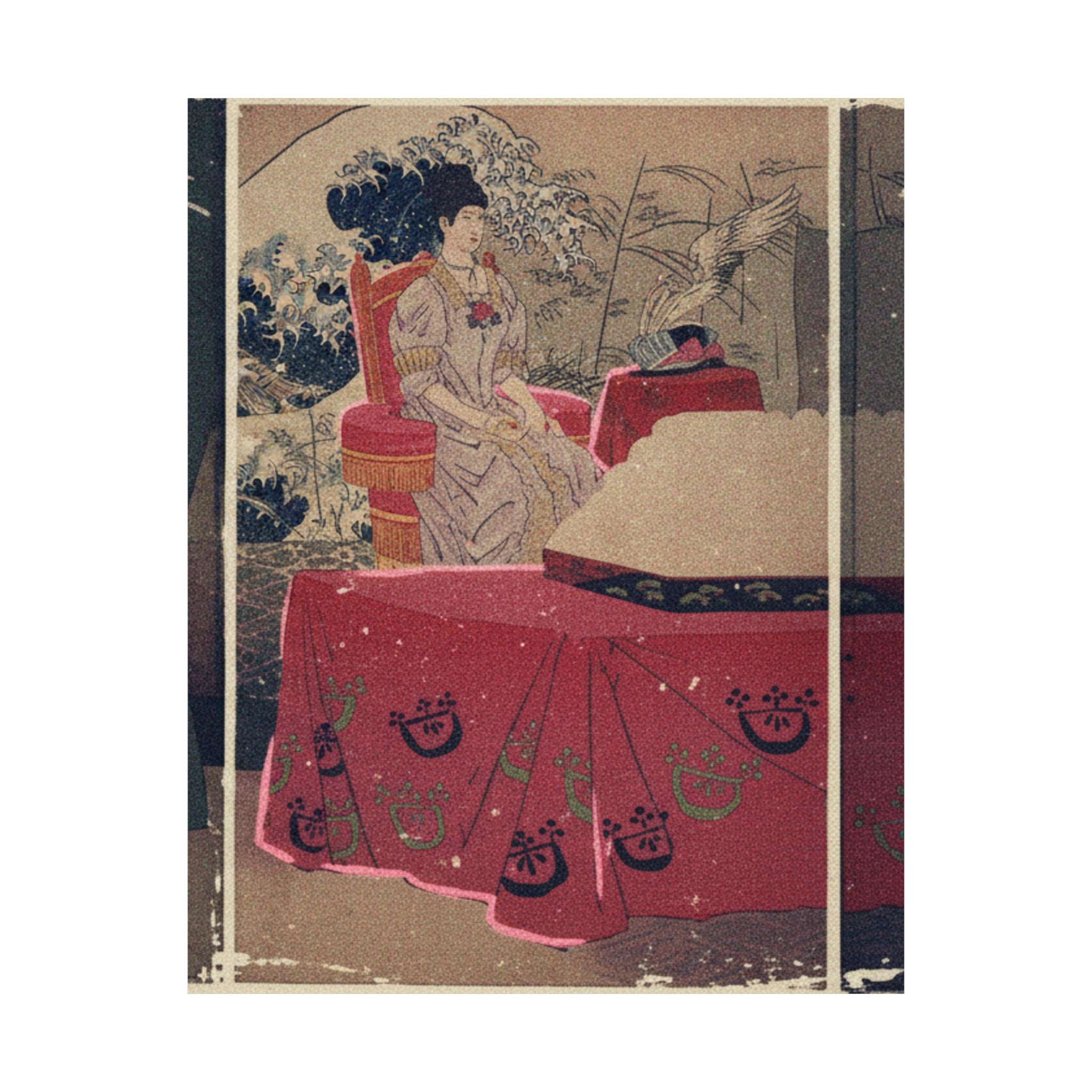 Japanese Street — Illustration Of The  Empress Visiting The General Staff Headquarters [To Present — Matte Poster