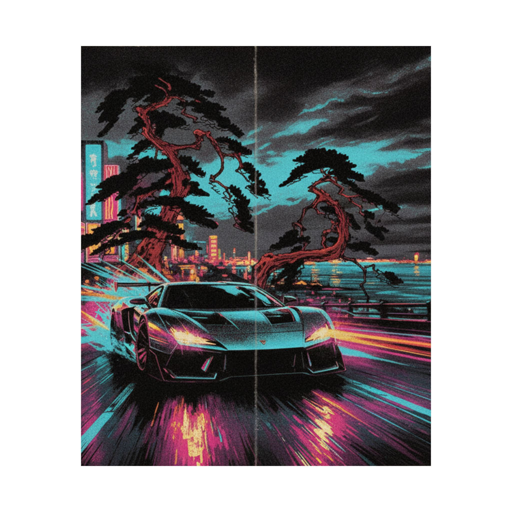 Fast Furious — Shinagawa Hakkei Zaka — Matte Poster
