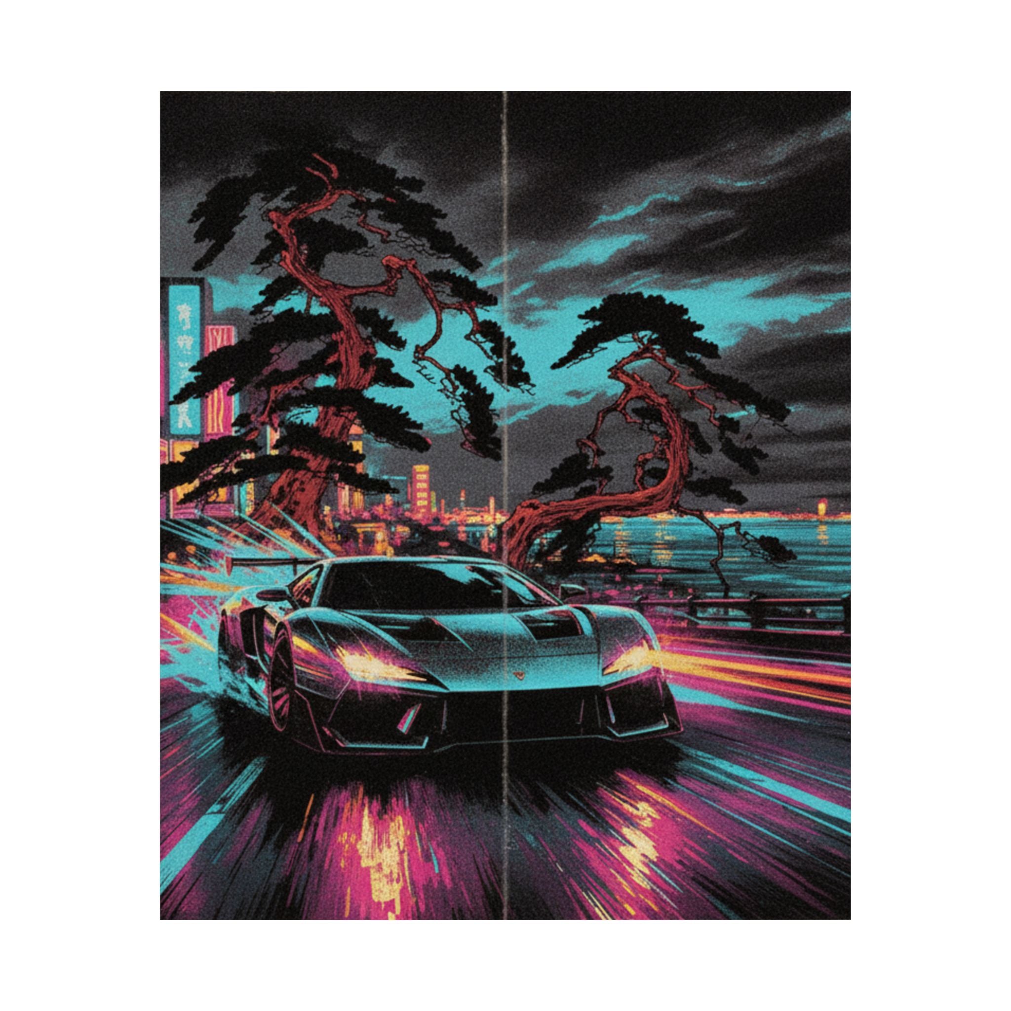 Fast Furious — Shinagawa Hakkei Zaka — Matte Poster