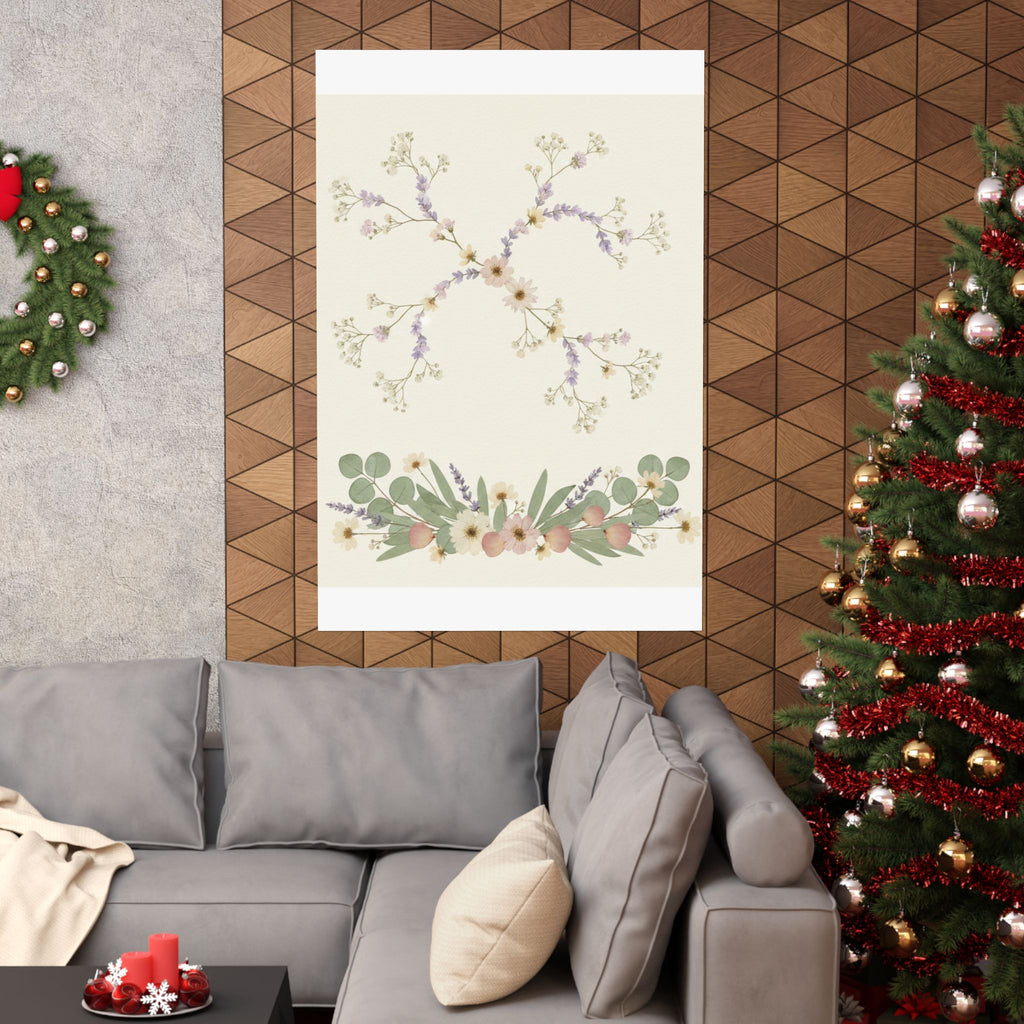 Pressed Lavender & Eucalyptus Garland Matte Poster