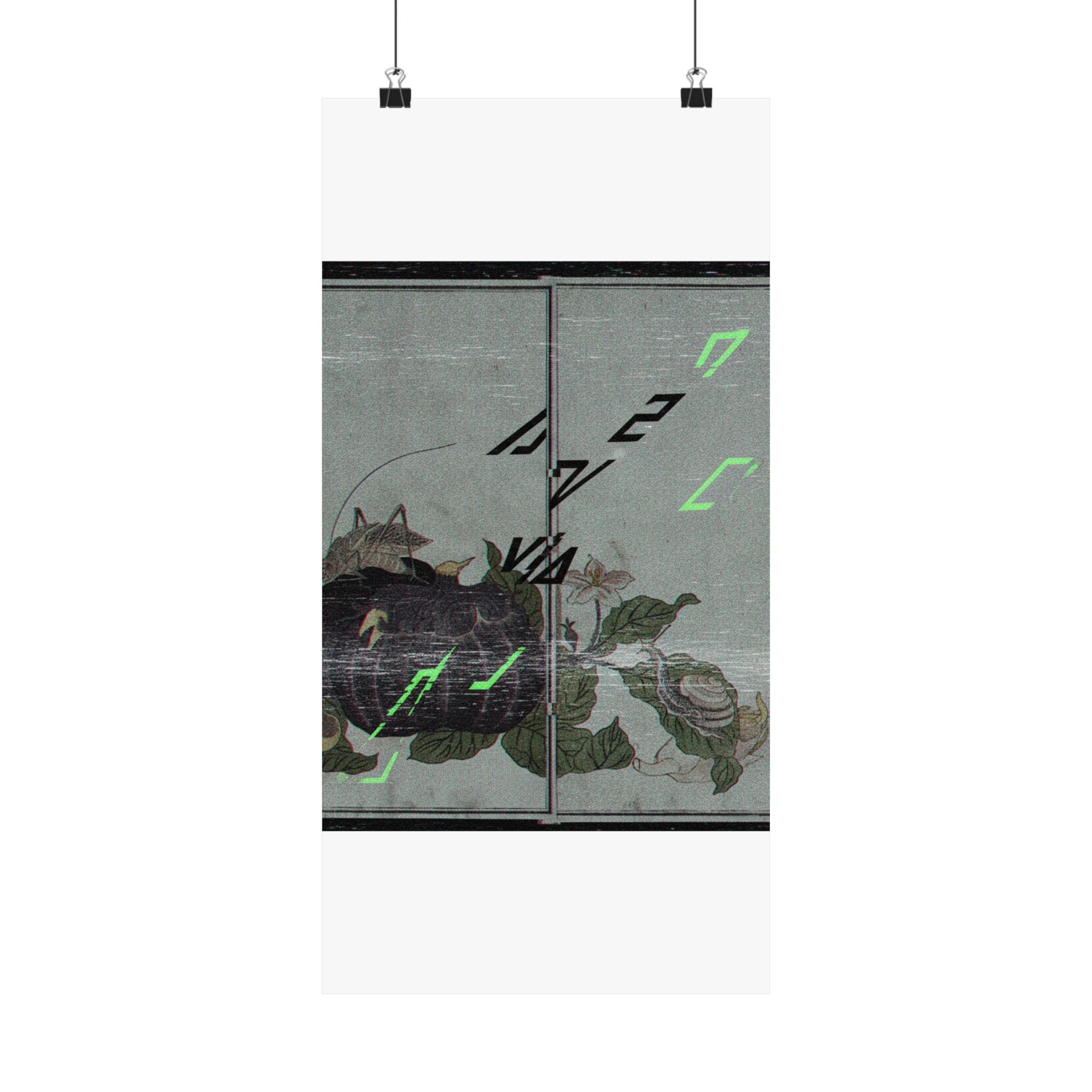 Glitch Culture — Land Snail (Katatsumuri); Giant Katydid (Kutsuwamushi), From The Picture Book Of — Matte Poster