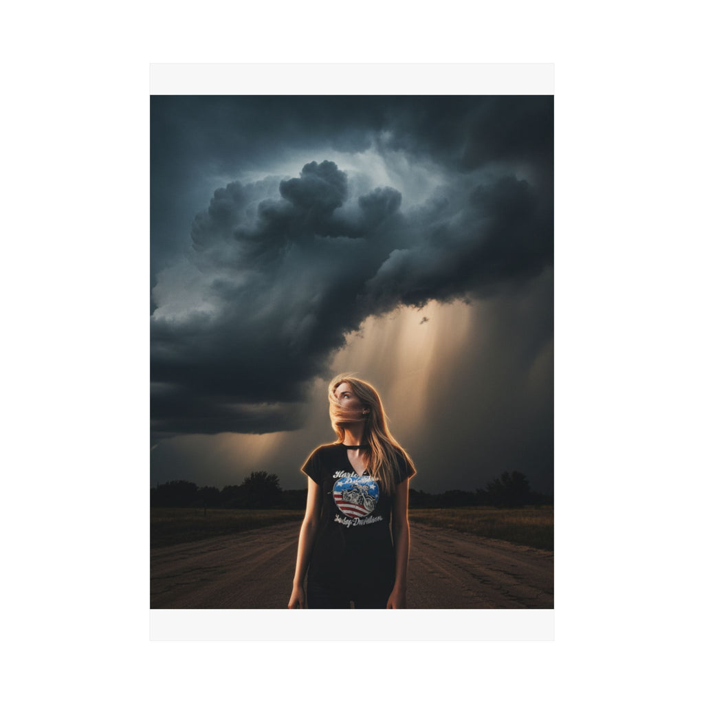 Dramatic Storm — Person — Matte Poster