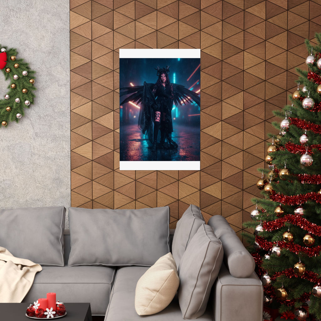 Neon Noir — Person — Matte Poster