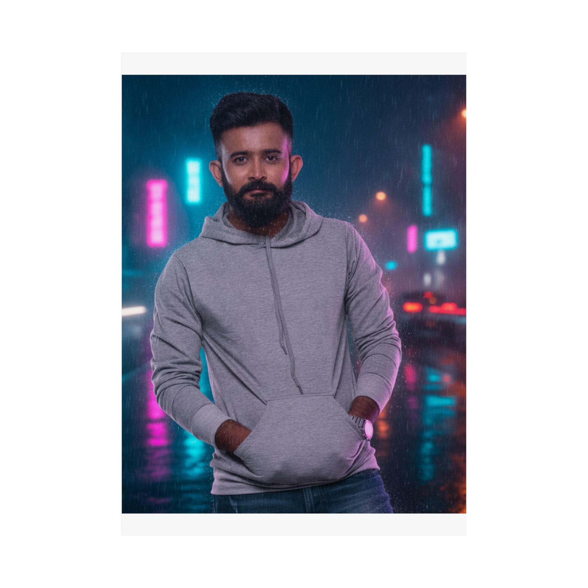 Neon Noir — Person — Matte Poster