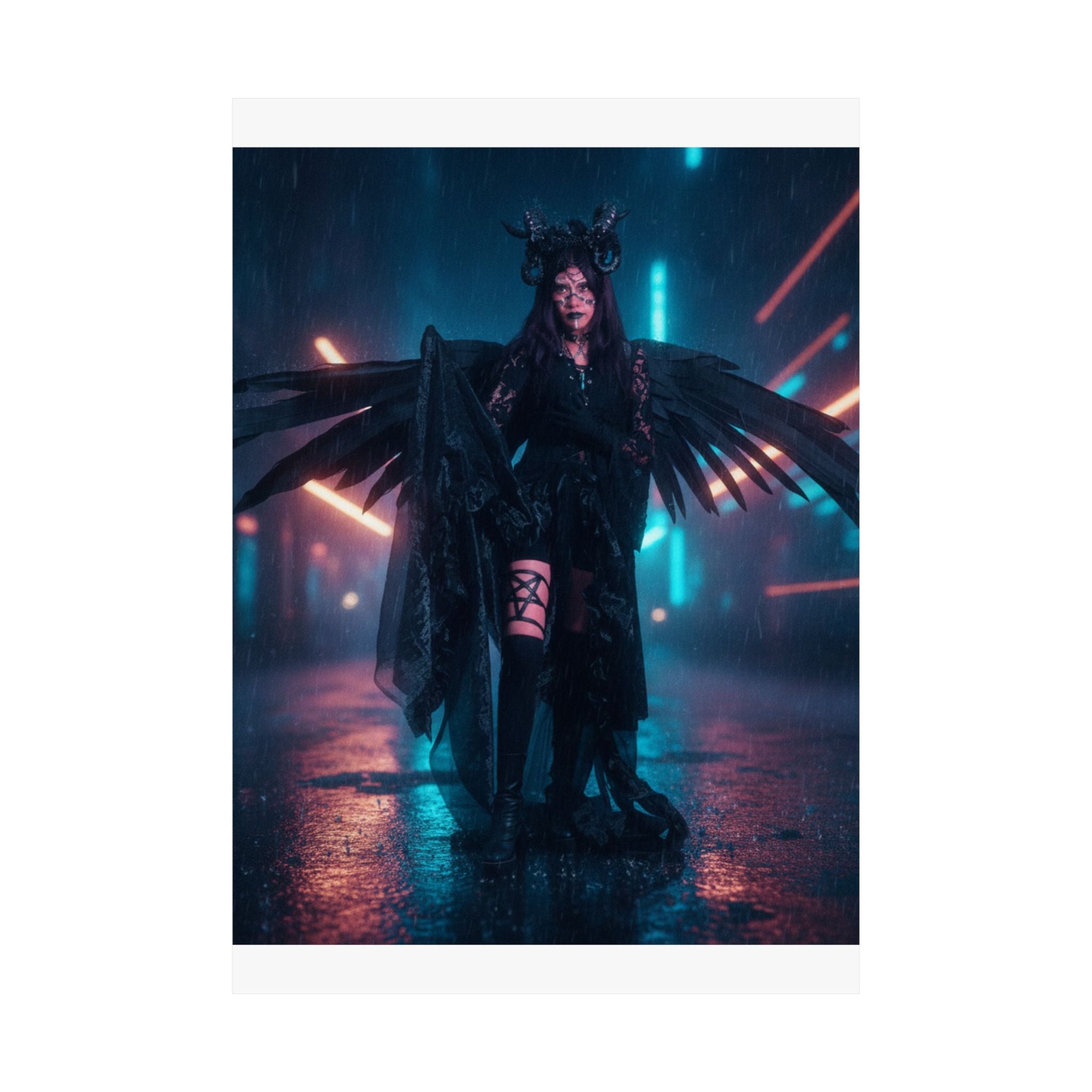 Neon Noir — Person — Matte Poster