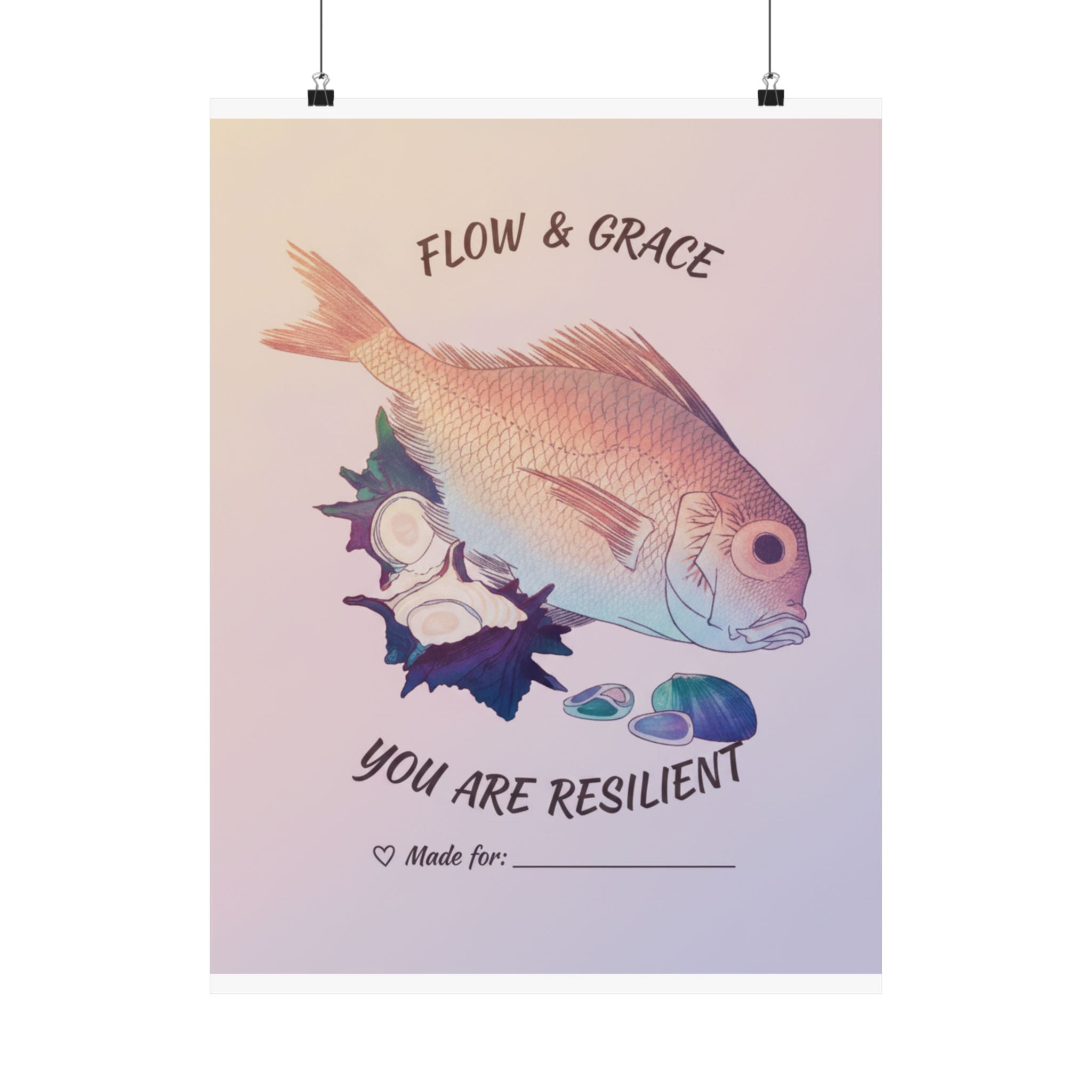 Affirmation — Tai Fish And Top-Shells — Matte Poster