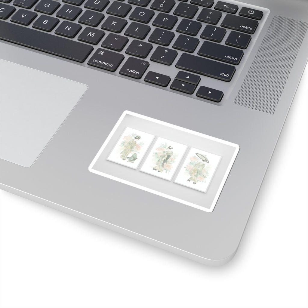 Watercolor — Tripytych Of Young Men — Kiss-Cut Sticker
