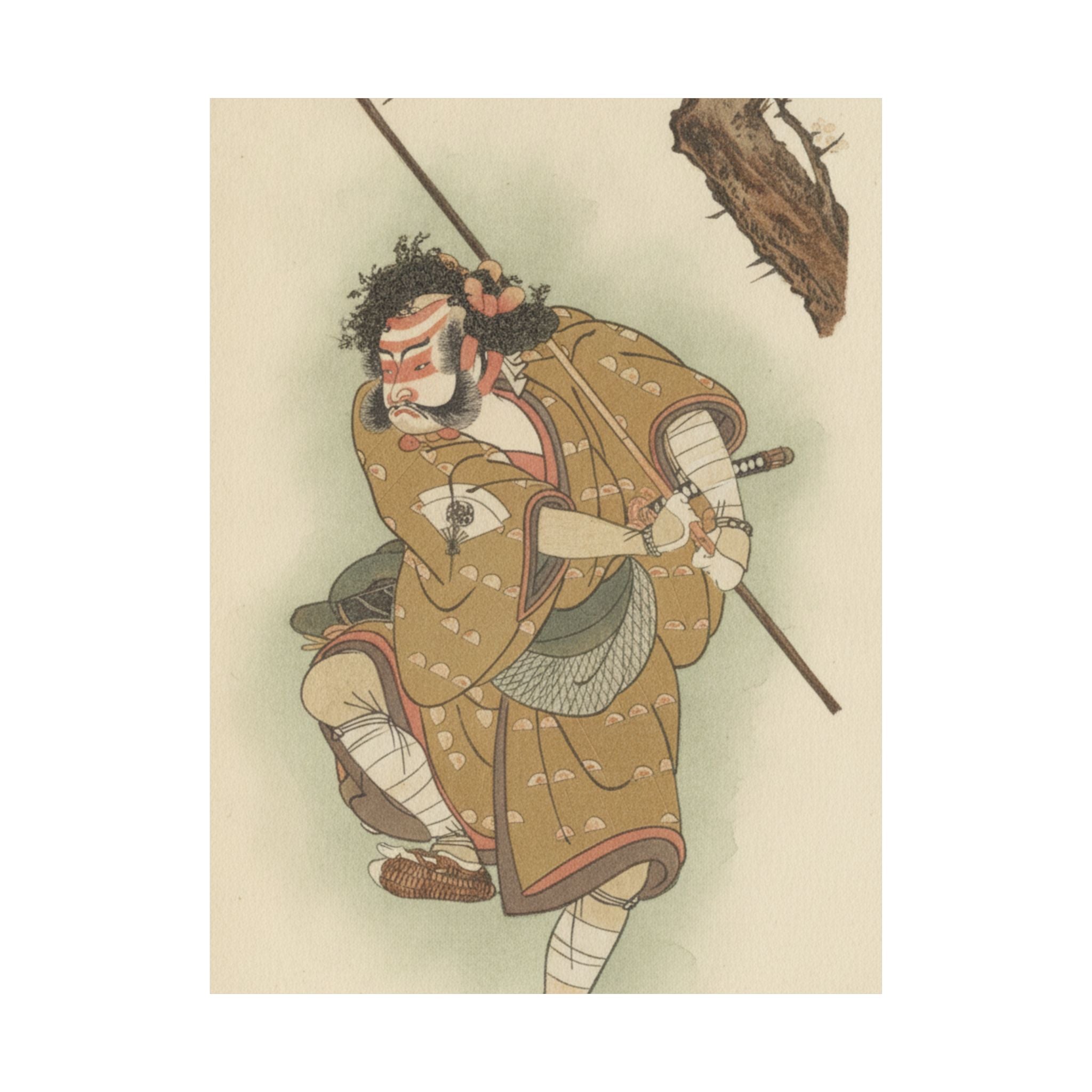 Botanical — Onoe Matsusuke In The Role Of Asahina In "Edo No Haru Meisho Soga" — Matte Poster