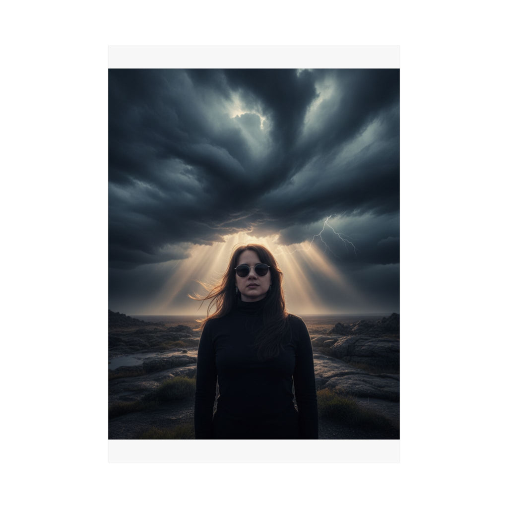 Dramatic Storm — Person — Matte Poster