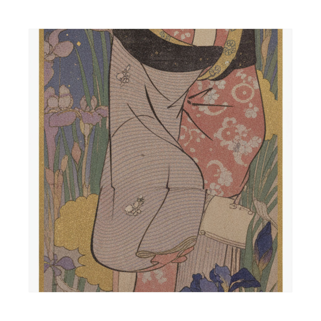 Celestial — Young Lady And Iris Garden — Matte Poster
