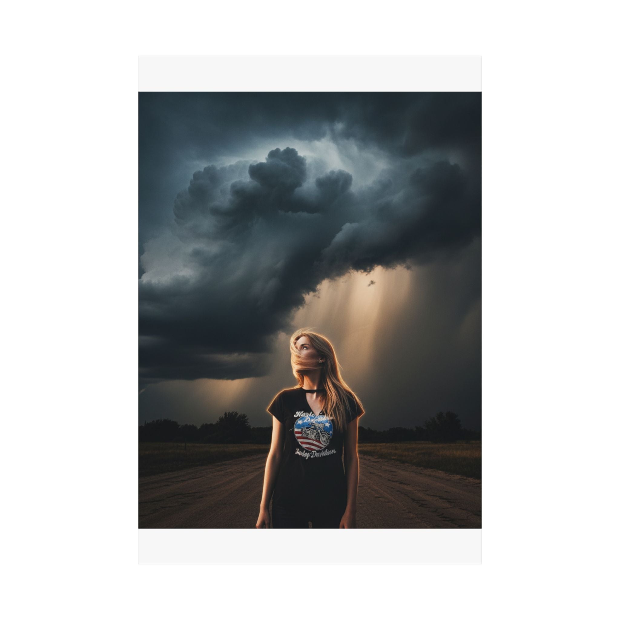 Dramatic Storm — Person — Matte Poster