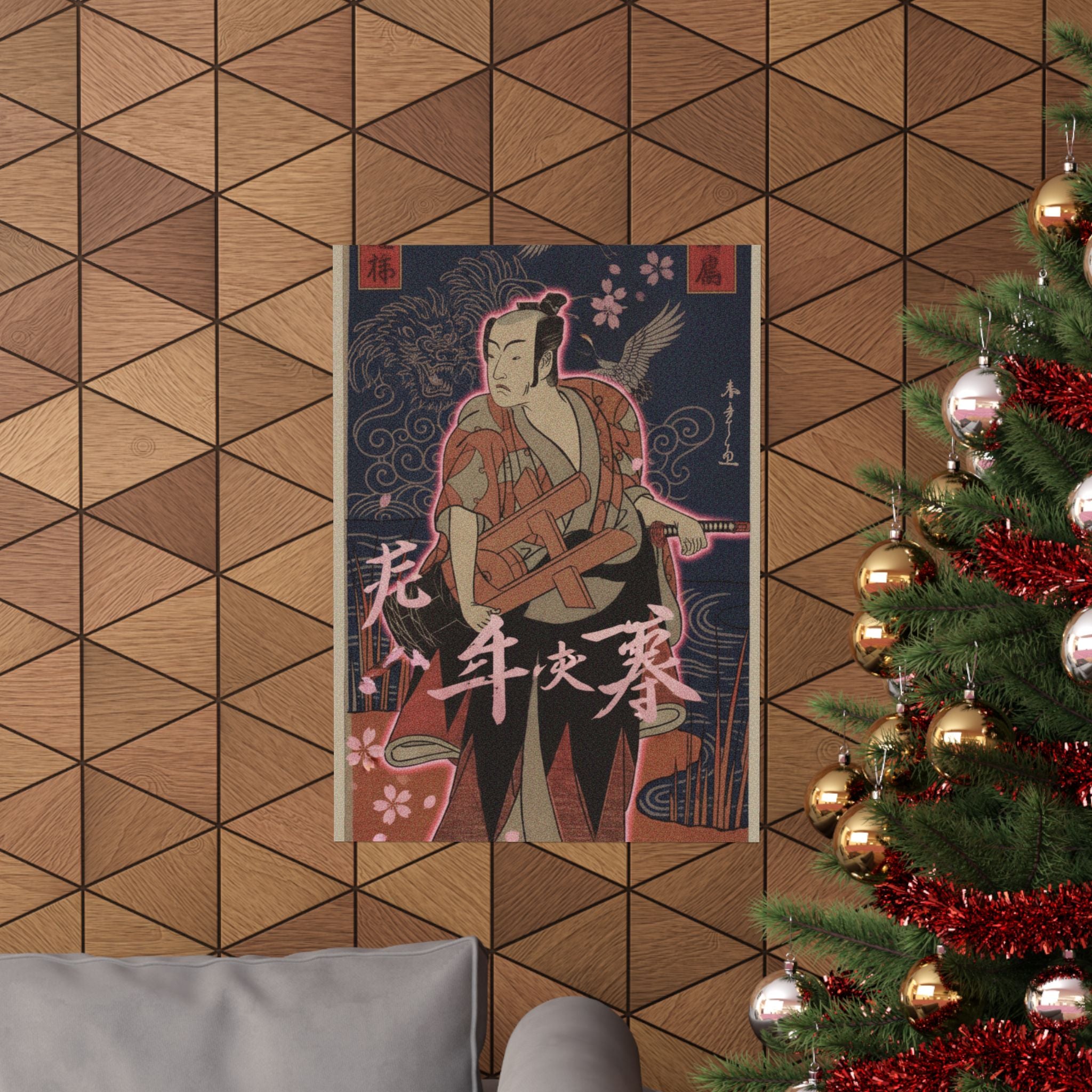 Japanese Street — The Fourth Matsumoto Koshiro As A Man Standing On The Bank Of A River — Matte Poster