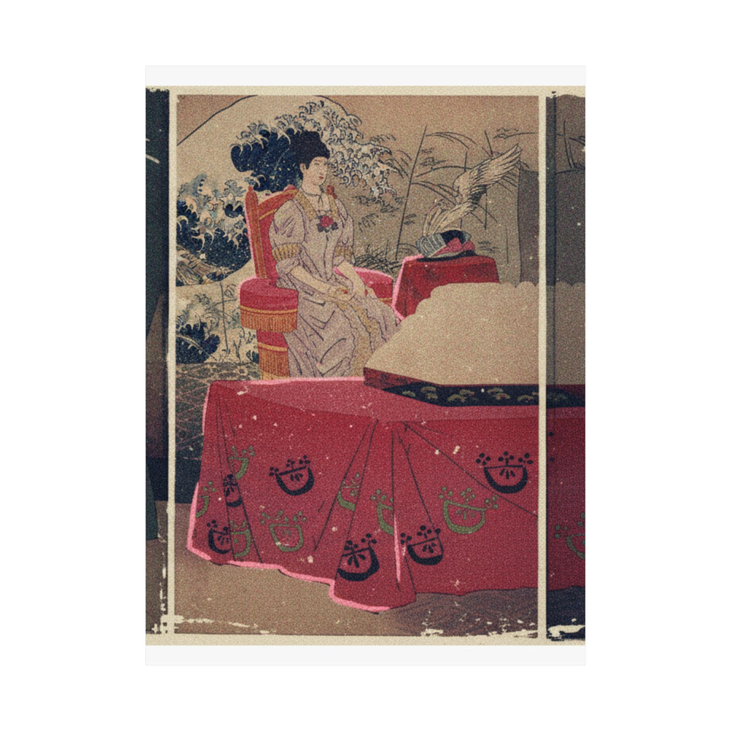 Japanese Street — Illustration Of The  Empress Visiting The General Staff Headquarters [To Present — Matte Poster
