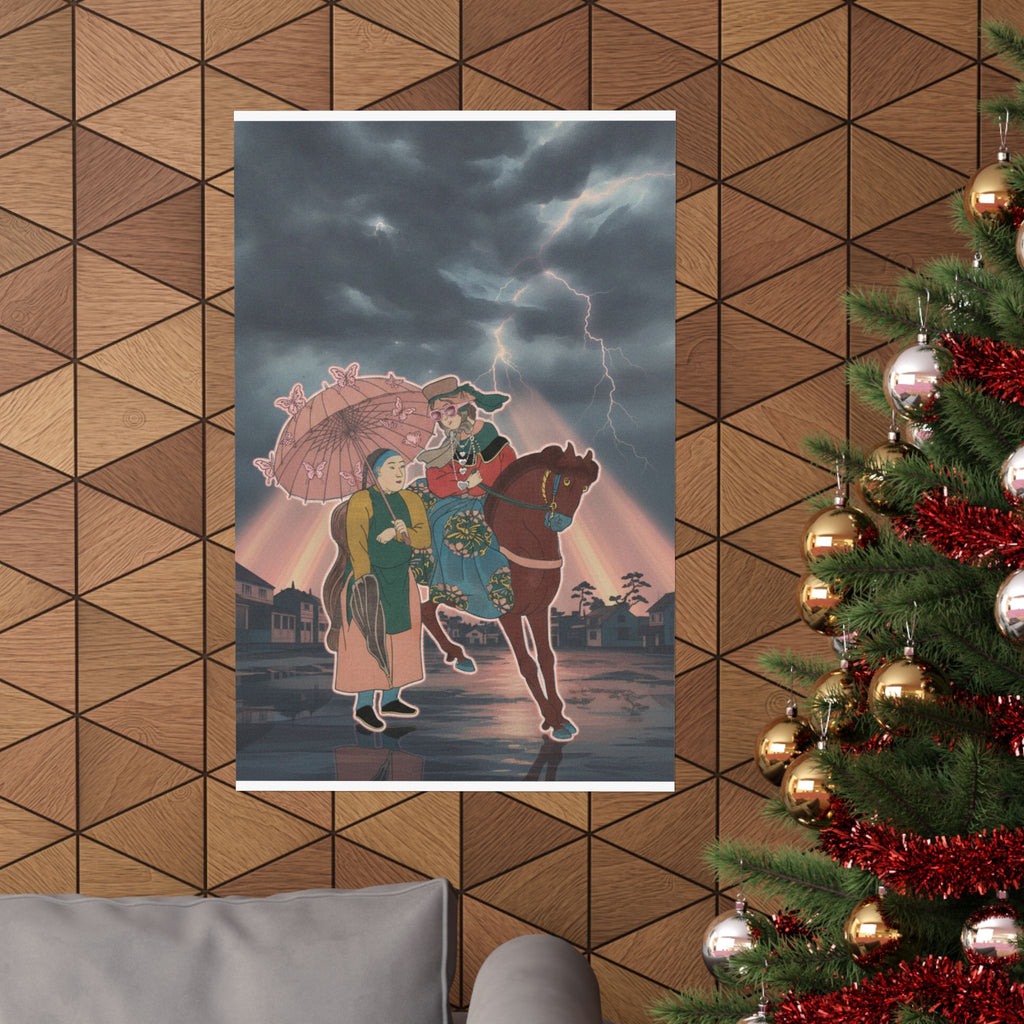 Dramatic Storm — An English Woman With A Chinese Servant In The Foreign District, From The Series — Matte Poster