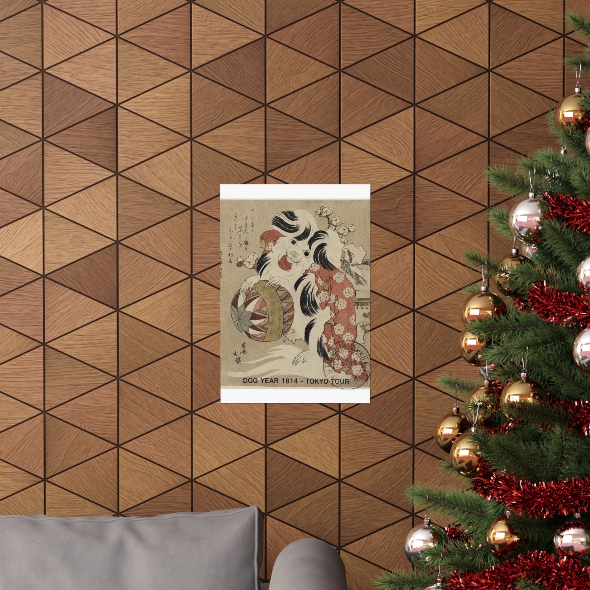 Vintage Bootleg — Surimono Calendar For The Dog Year, 1814 — Matte Poster