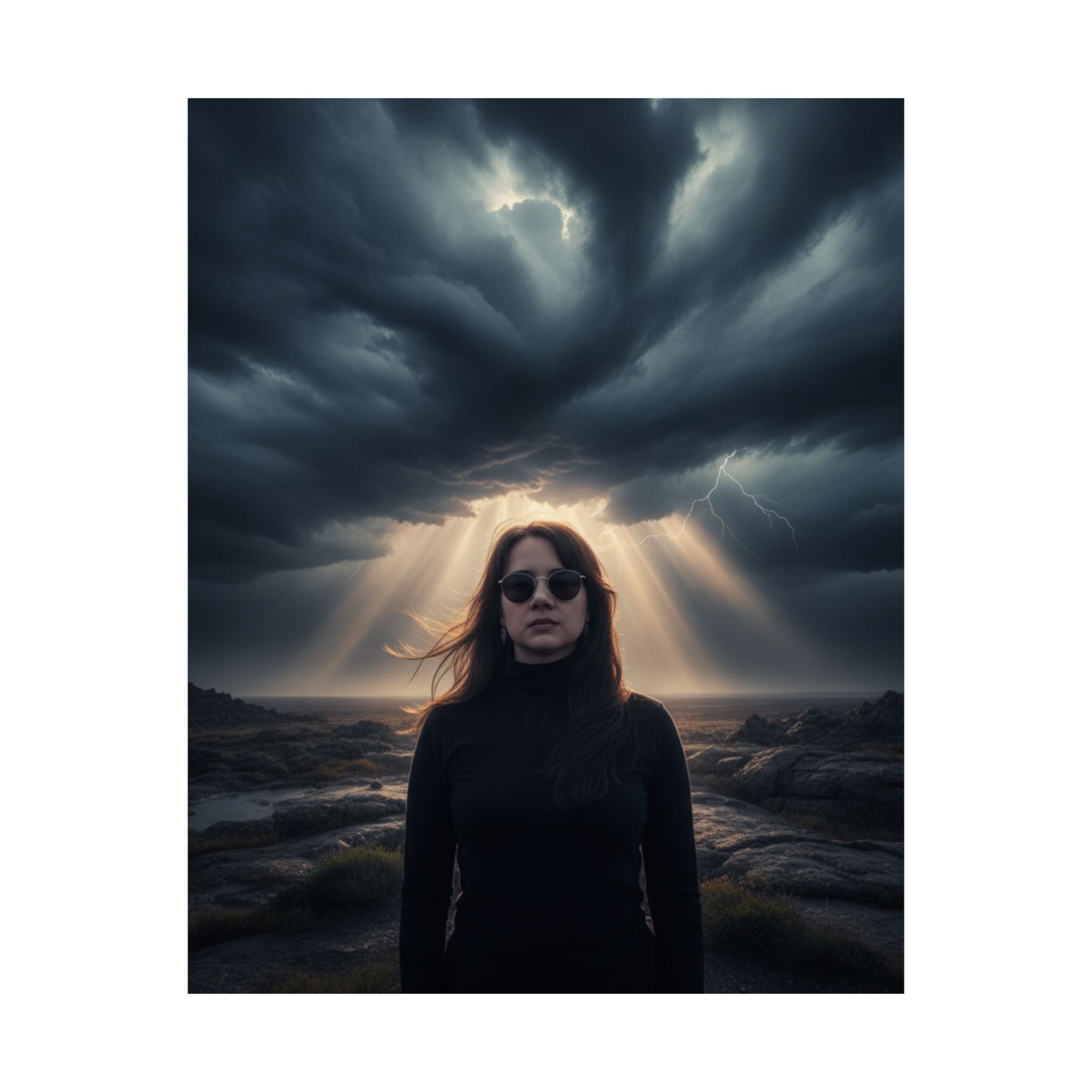 Dramatic Storm — Person — Matte Poster