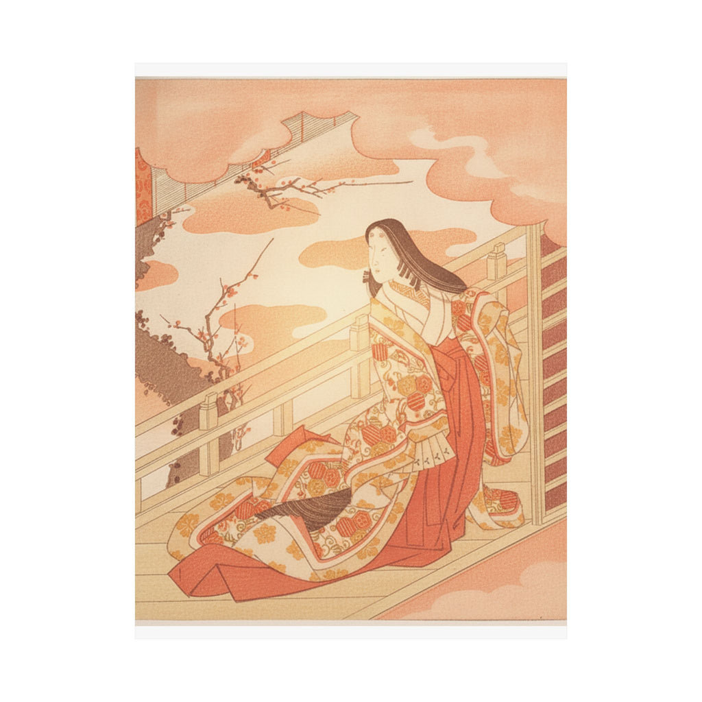 Southern Sunset — Court Lady Praising The Plum Blossom — Matte Poster