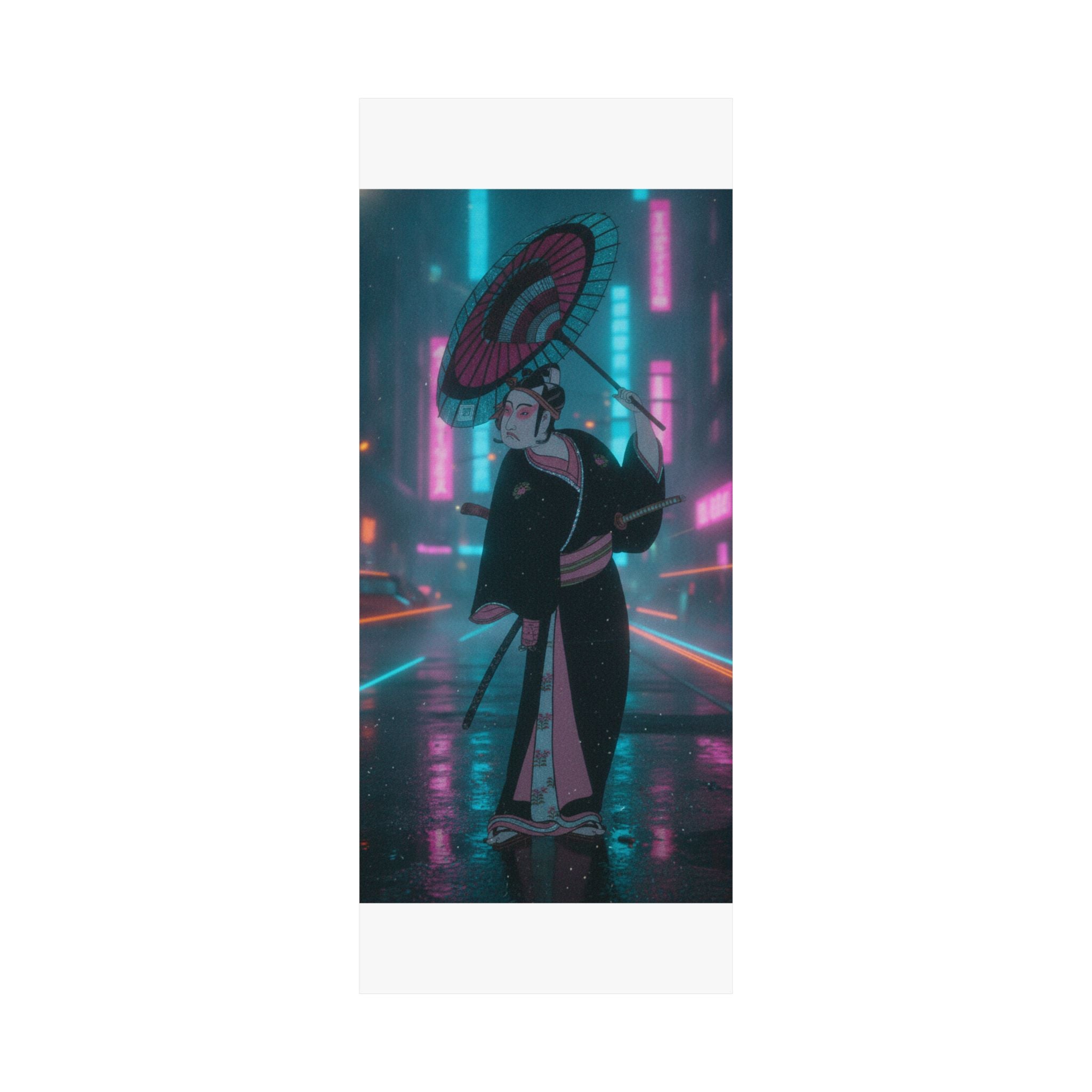 Neon Noir — The Third Ichikawa Yaozo In The Role Of The Otokodate Sukeroku — Matte Poster