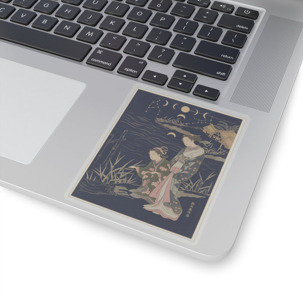 Celestial — Two Young Ladies At The Shore — Kiss-Cut Sticker