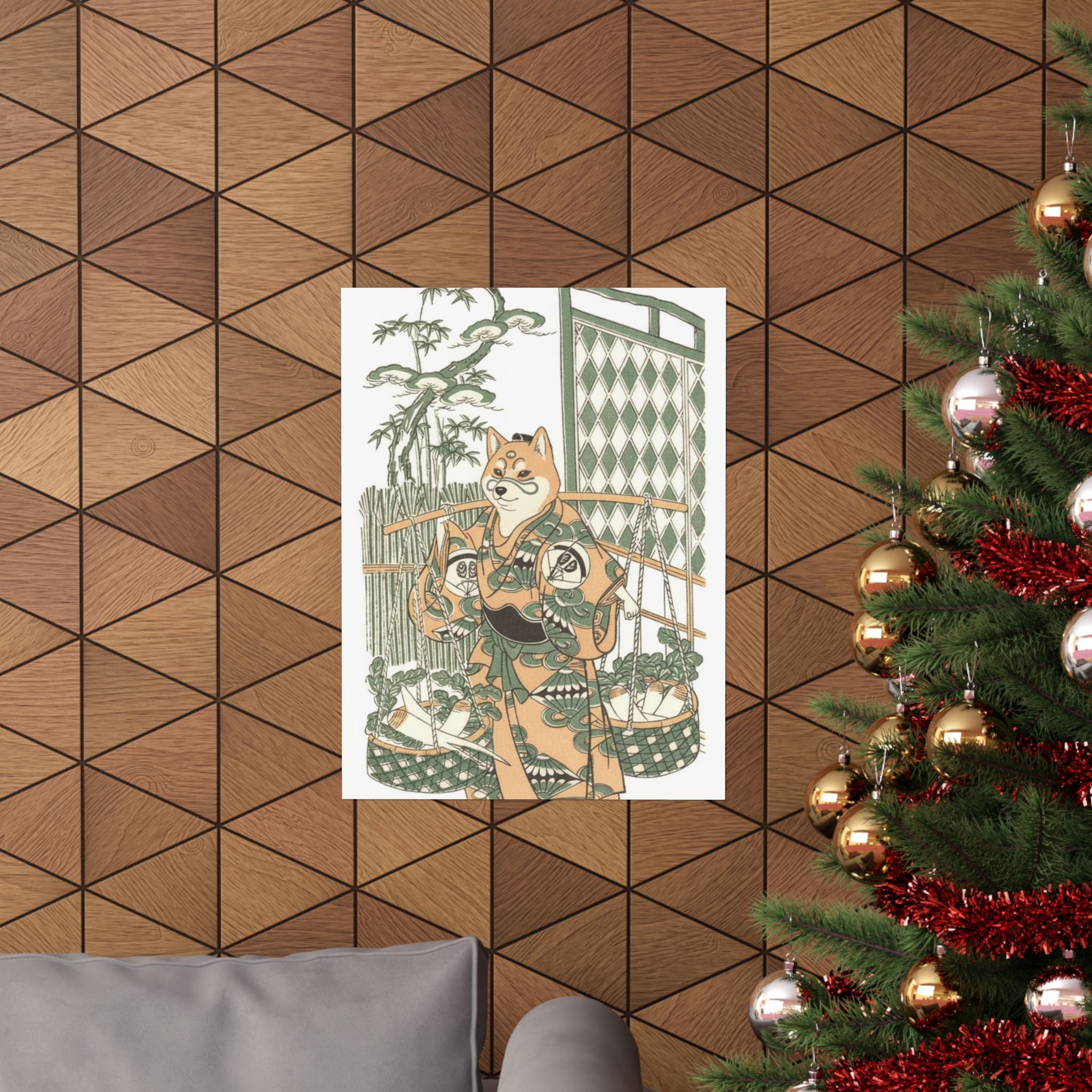 Ecommerce Main — Kabuki Actor Onoe Kikugorō I In The Belle Of Asakusa Temple (Keisei Asakusa No K — Matte Poster