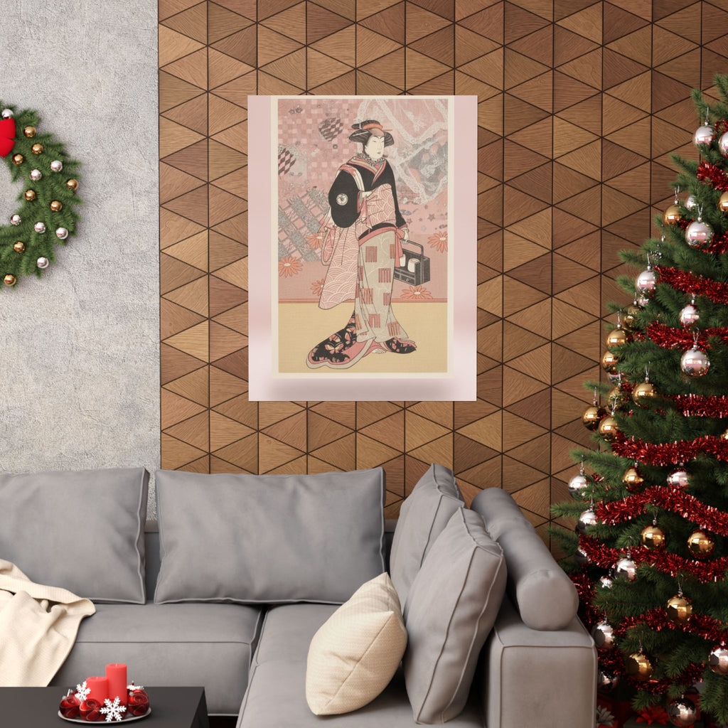 Product Marketing — The Actor Iwai Hanshiro Iv As A Woman In A Black Kimono — Matte Poster
