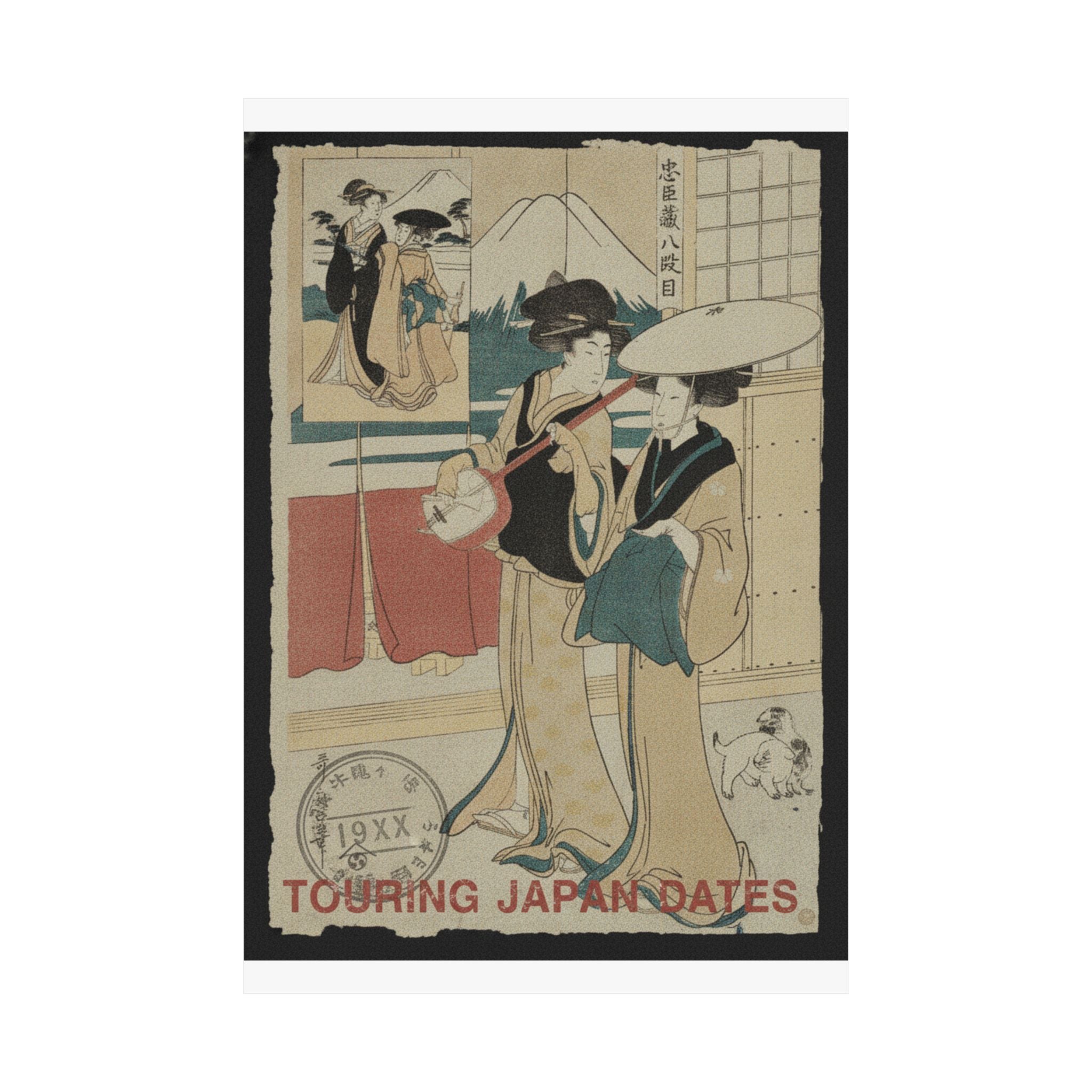 Vintage Bootleg — Two Tori-Oi, Or Itinerant Women Musicians Of The Eta Class — Matte Poster