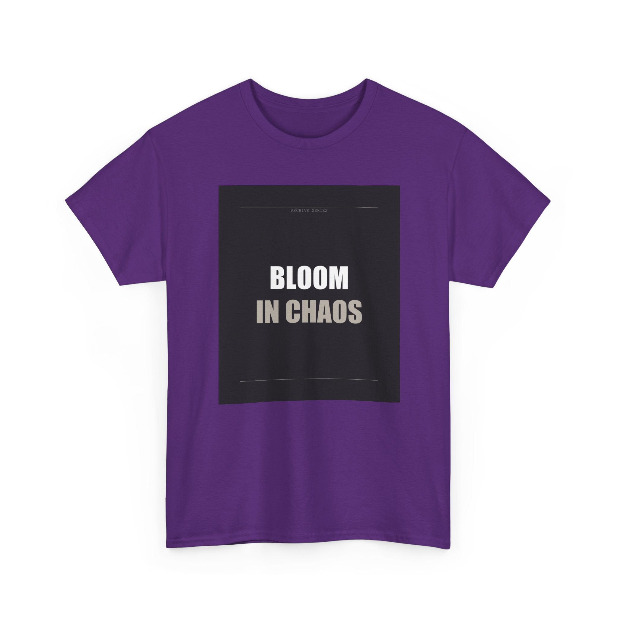 Bloom In Chaos Bold Minimal Typography Graphic Tee