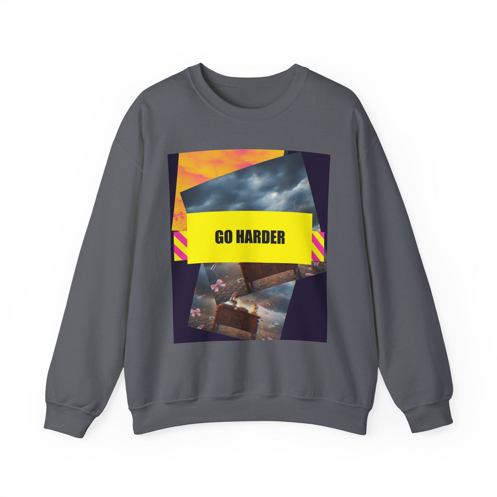 GO HARDER crewneck sweatshirt by Zukkay