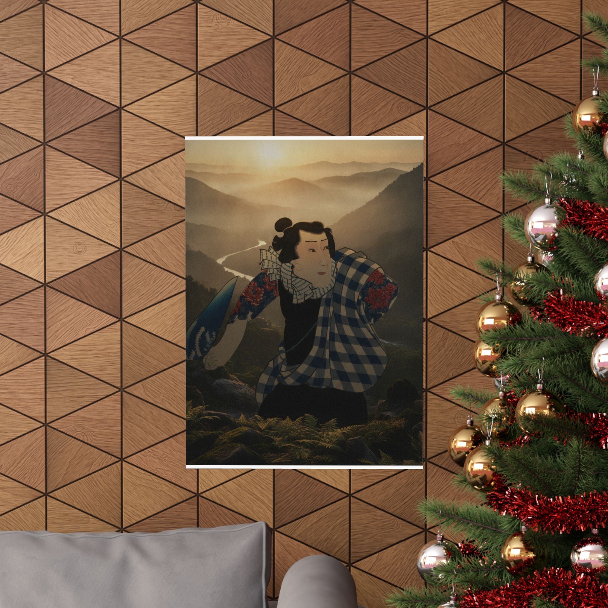 Scenic Nature — Ichimura Takenojō V As Yukanba Kozō Kichiza, From A Modern Water Margin (Kinsei  — Matte Poster
