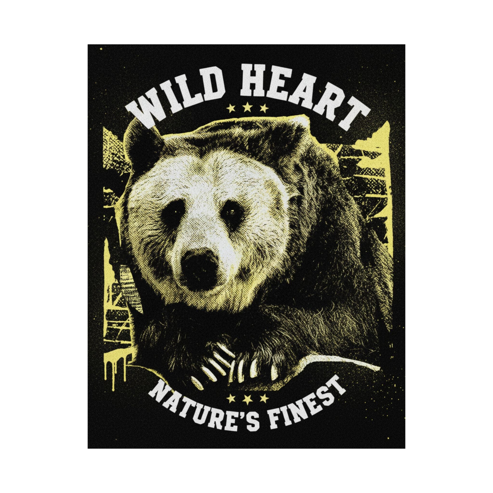 Streetwear Collage — Bear — Matte Poster