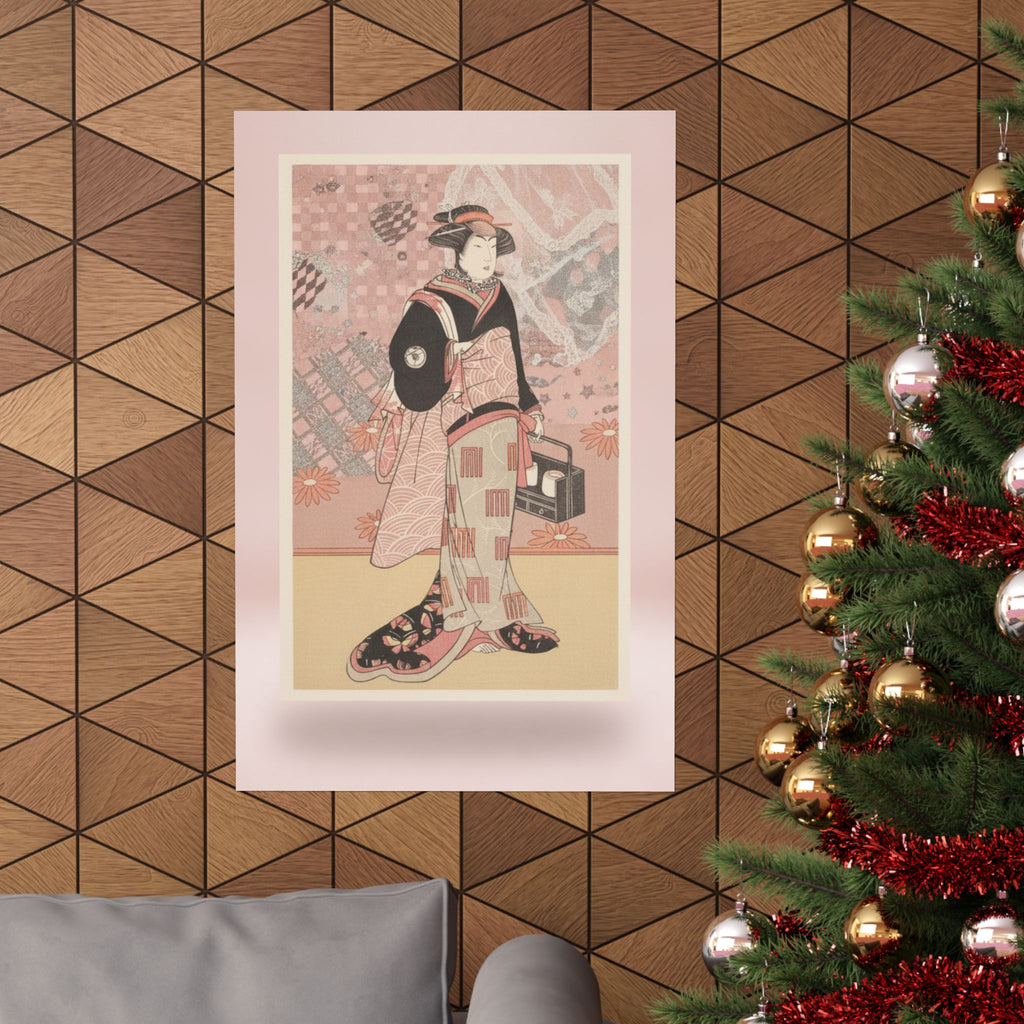 Product Marketing — The Actor Iwai Hanshiro Iv As A Woman In A Black Kimono — Matte Poster
