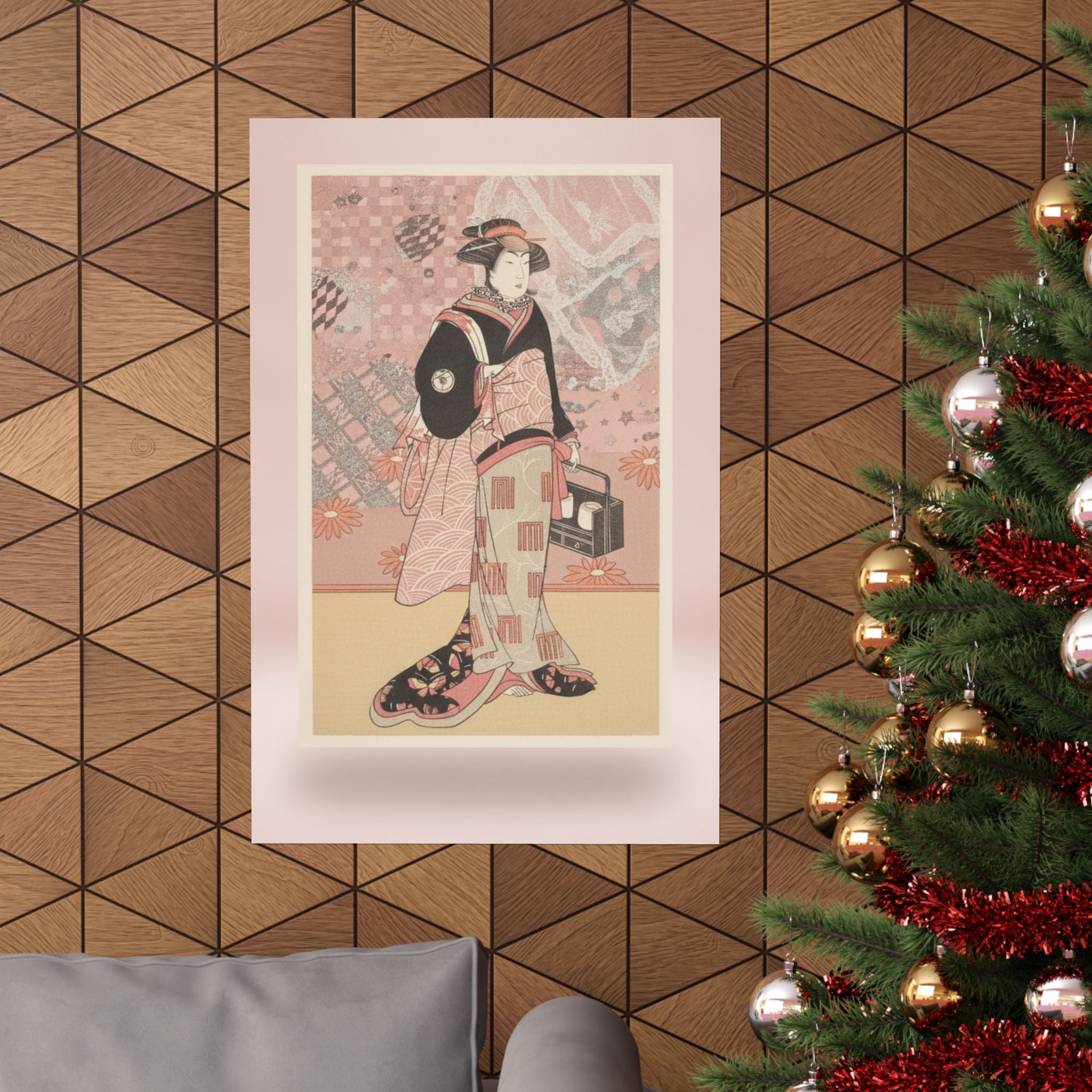 Product Marketing — The Actor Iwai Hanshiro Iv As A Woman In A Black Kimono — Matte Poster